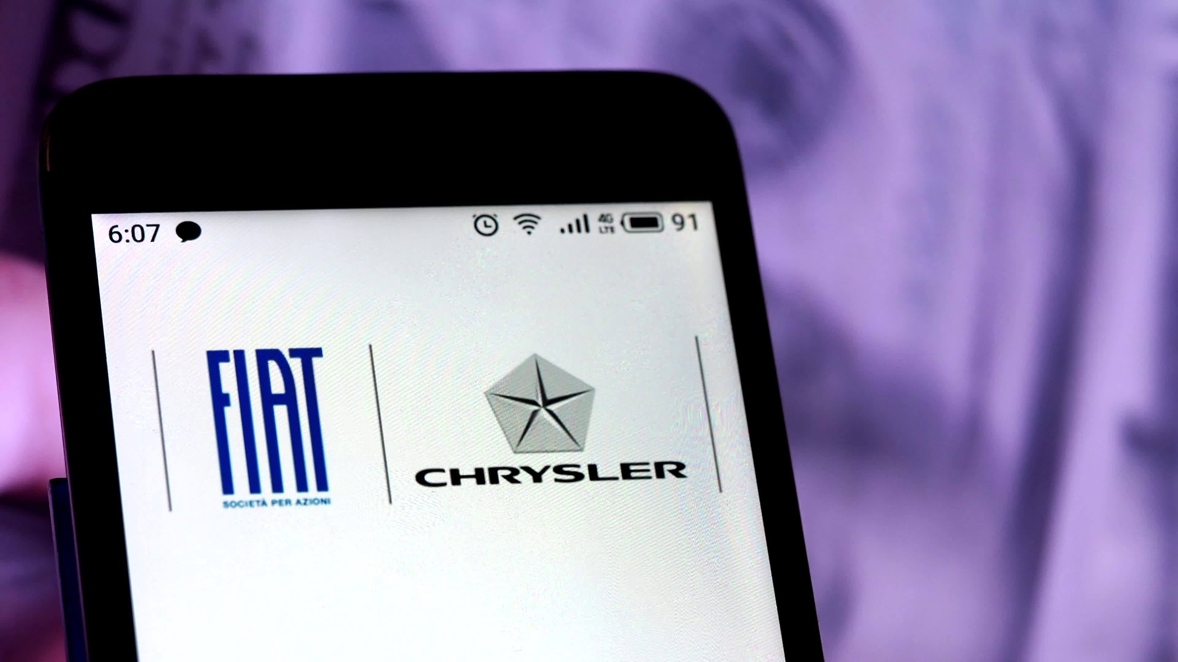 Video illustration the logo of Fiat Chrysler Automobiles