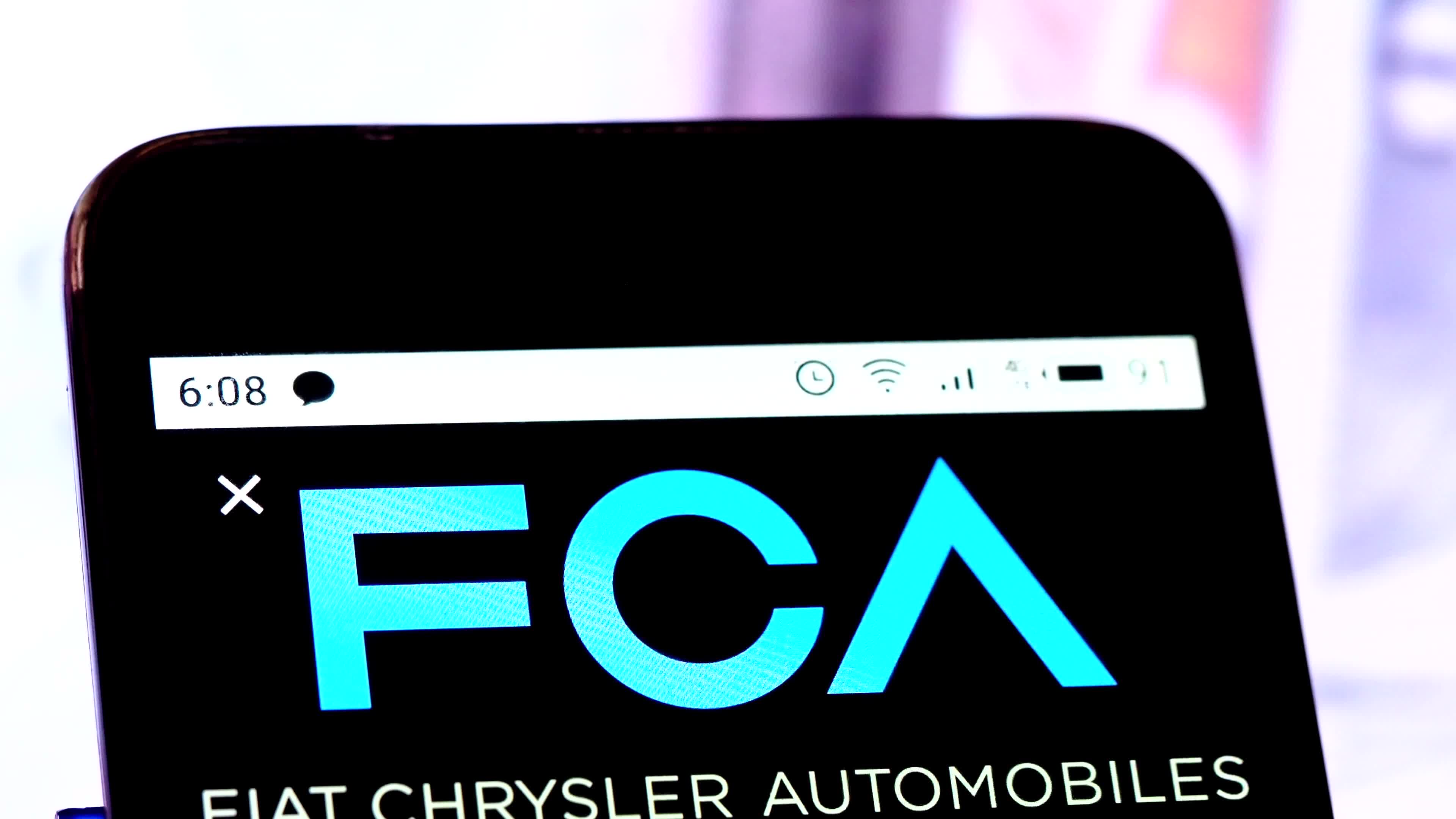 Video illustration the logo of Fiat Chrysler Automobiles