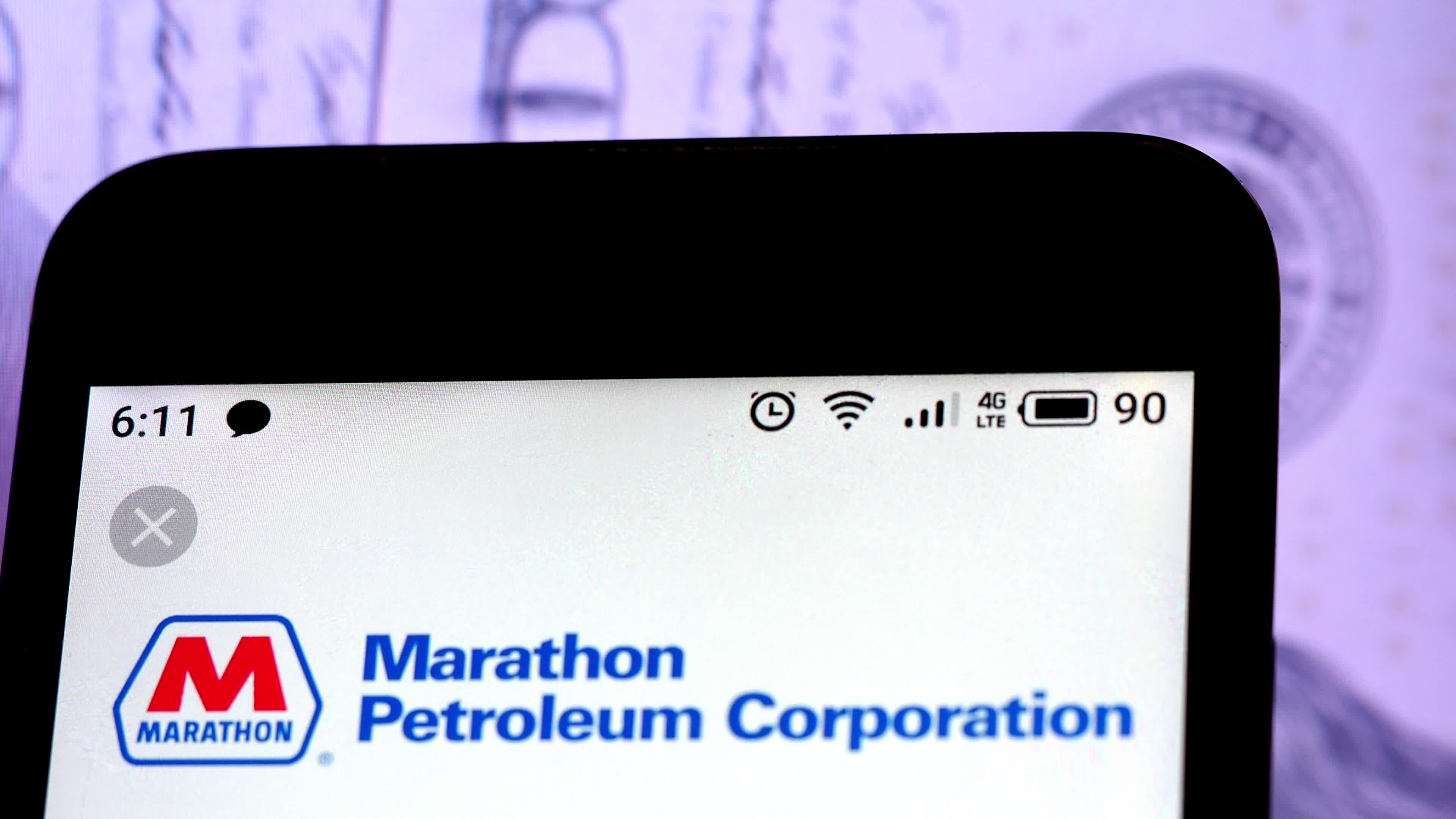 Video illustration the logo of Marathon Petroleum Corporation