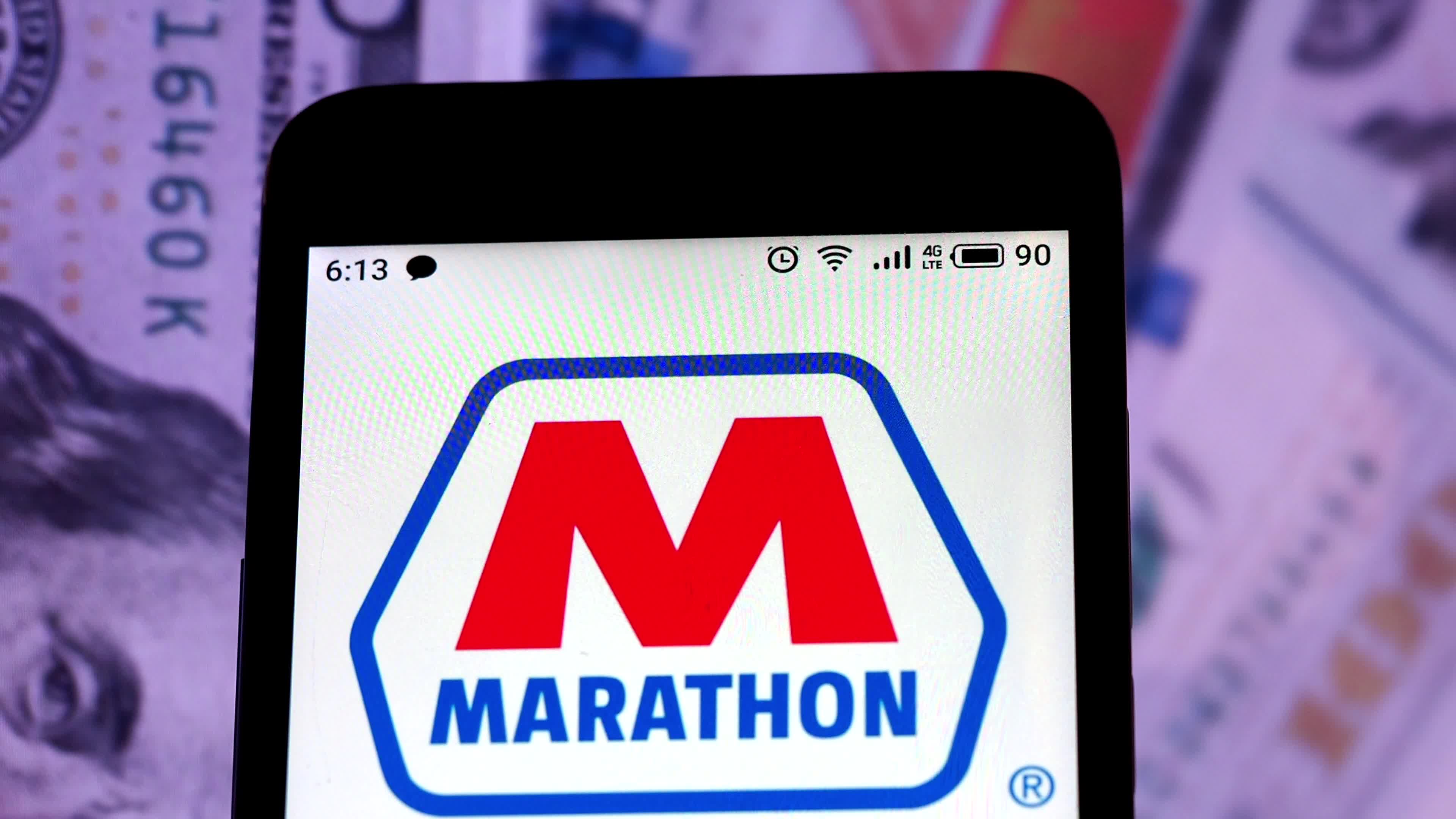 Video illustration the logo of Marathon Petroleum Corporation