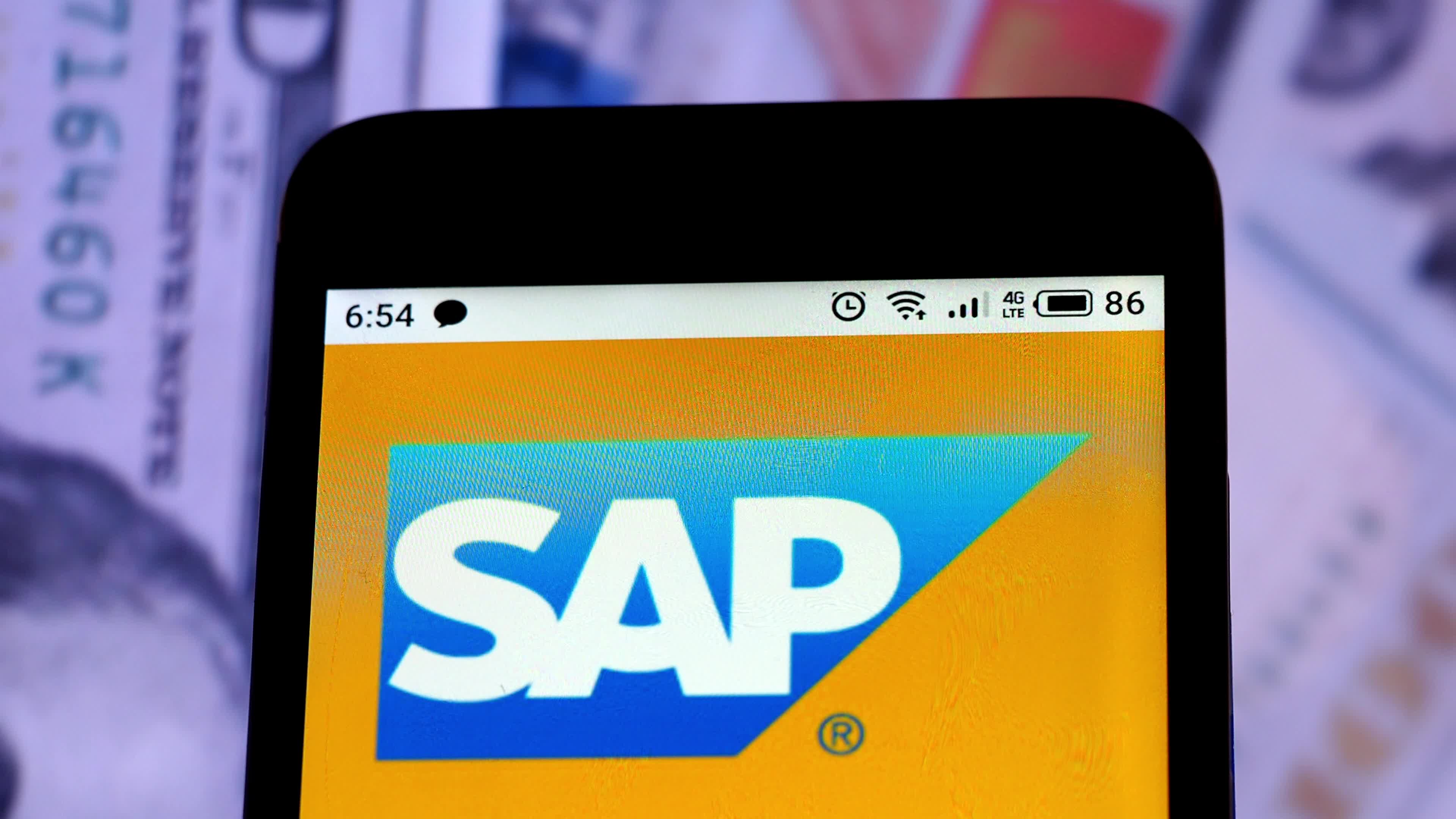 Video illustration the logo of SAP SE