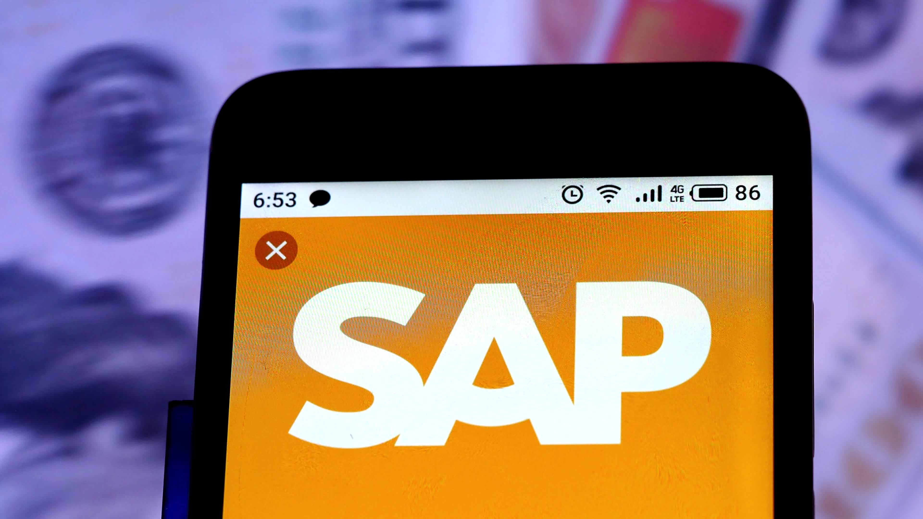 Video illustration the logo of SAP SE