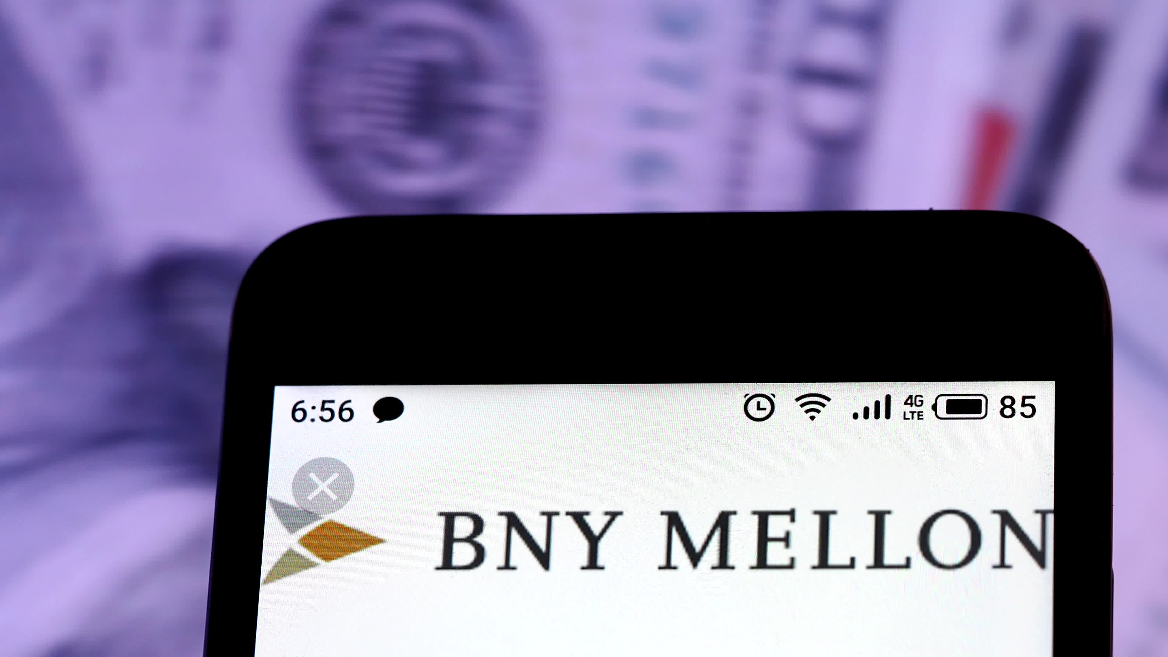 Video illustration the logo of the Bank of New York Mellon