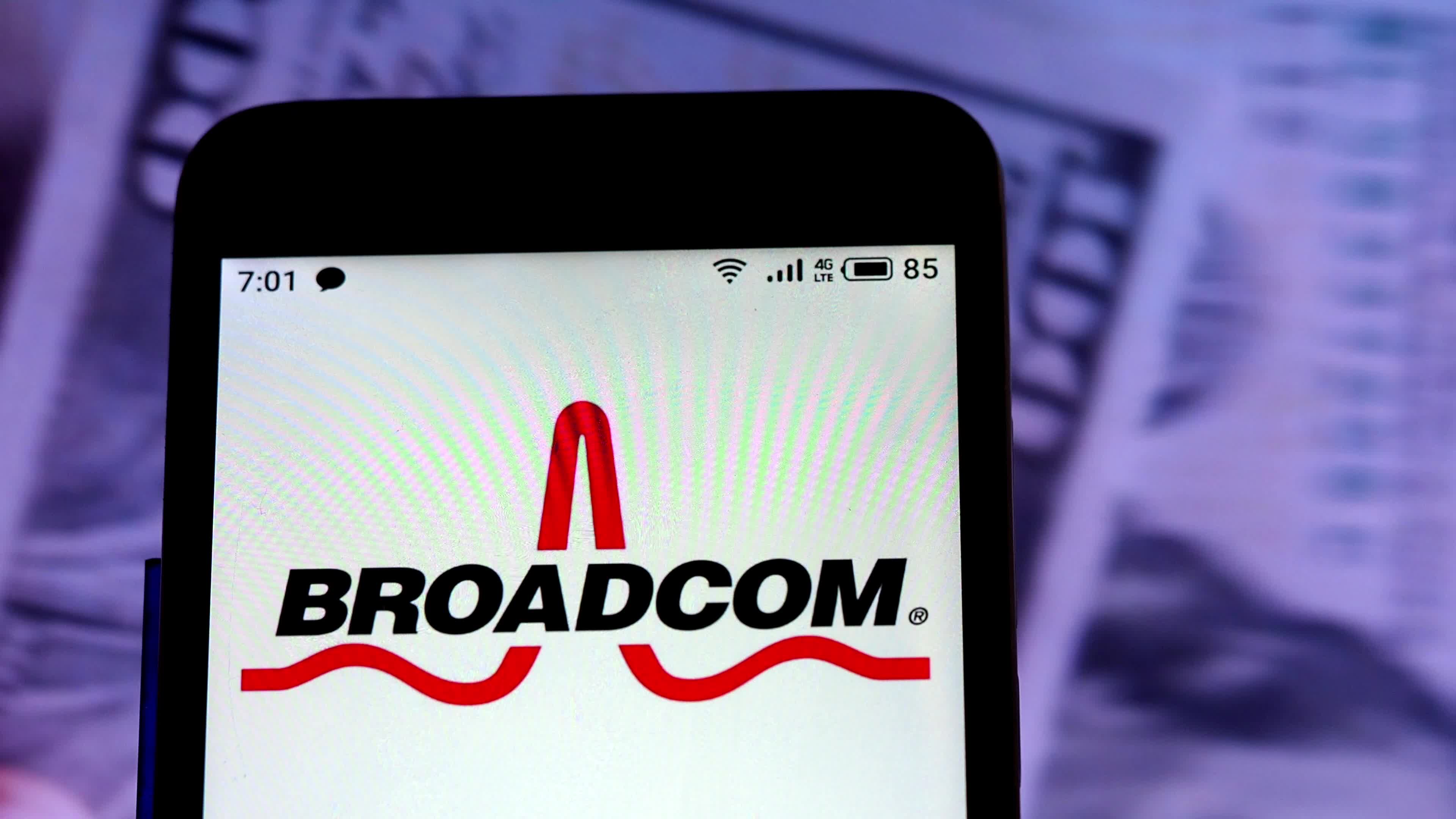 Video illustration the logo of Broadcom Limited
