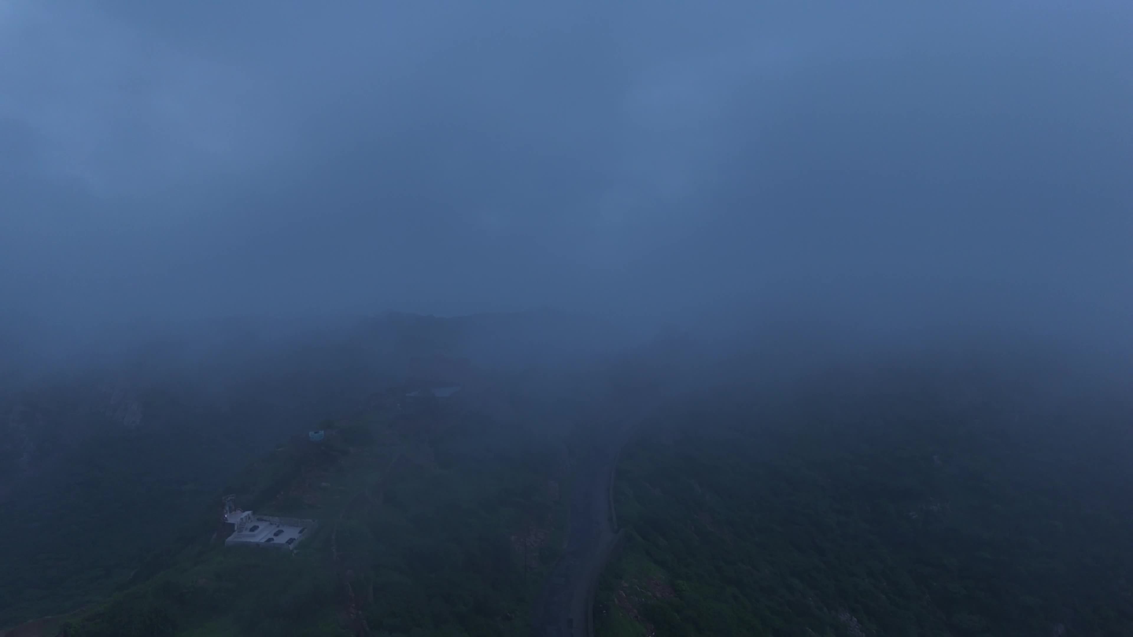 Clouds Hover Over The Mountains During The Monsoon Rain