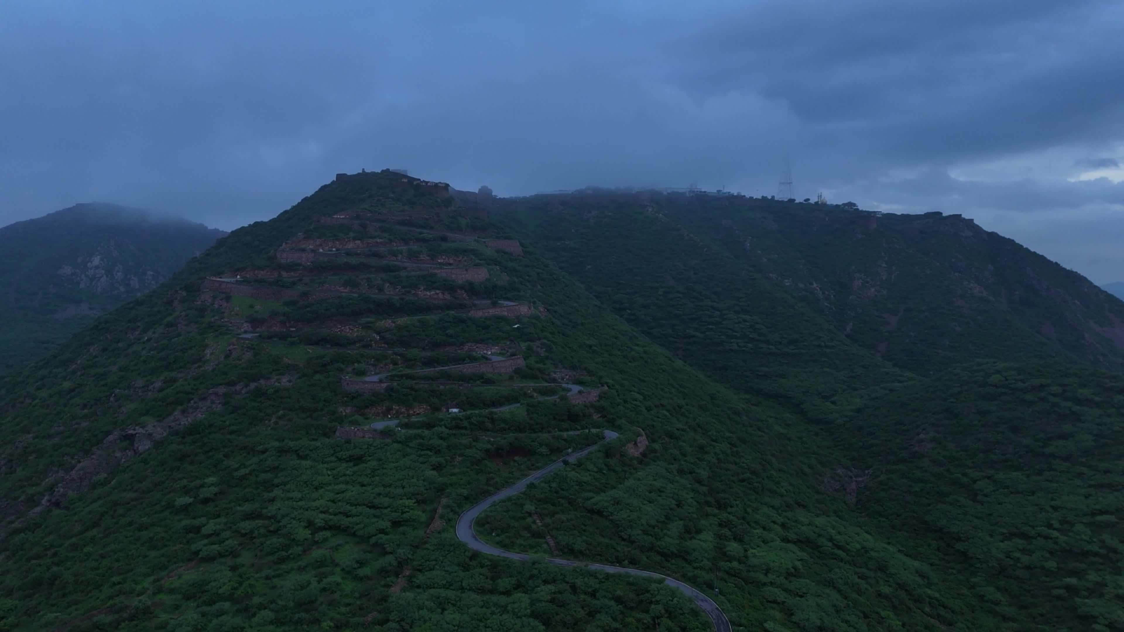 Clouds Hover Over The Mountains During The Monsoon Rain
