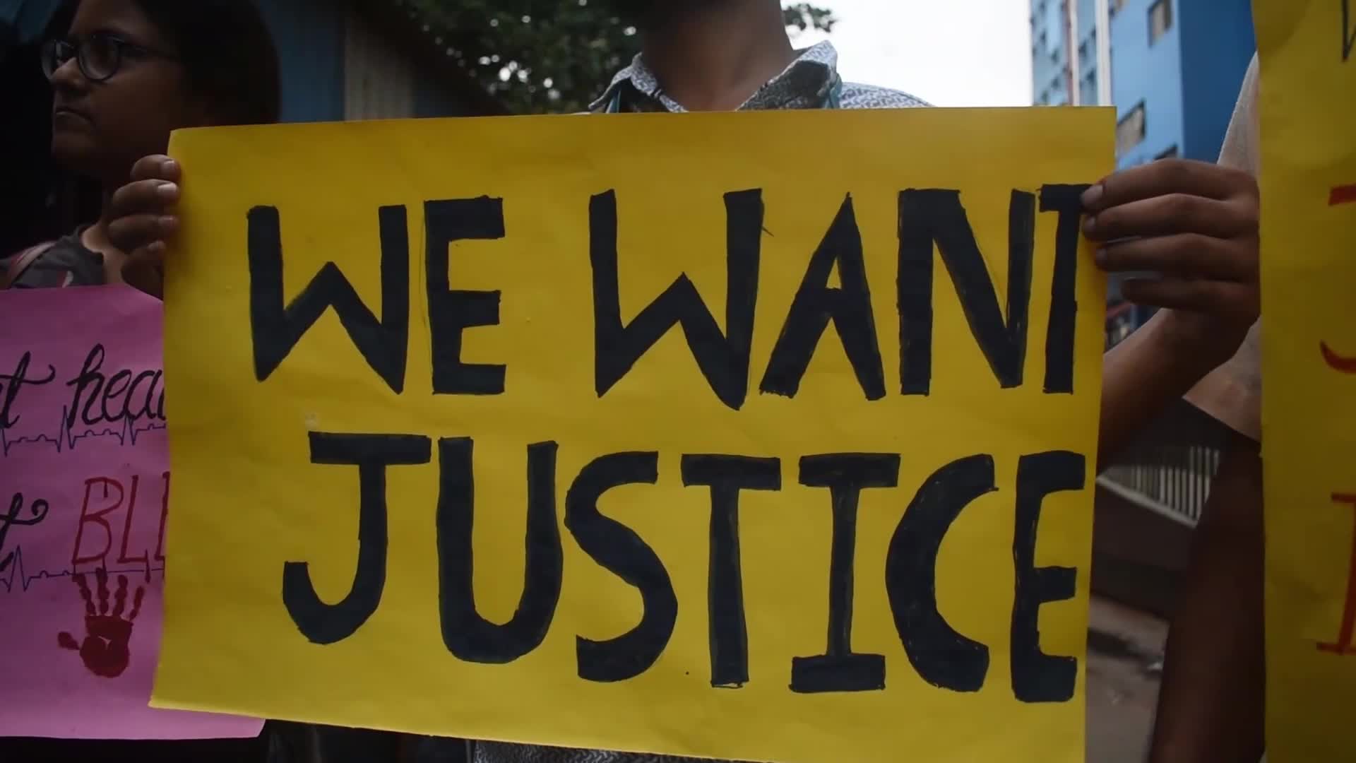 Junior Doctors Hold Protest In Government Hospitals For Rape And Murder Of A PGT Woman Doctor In Kolkata, India