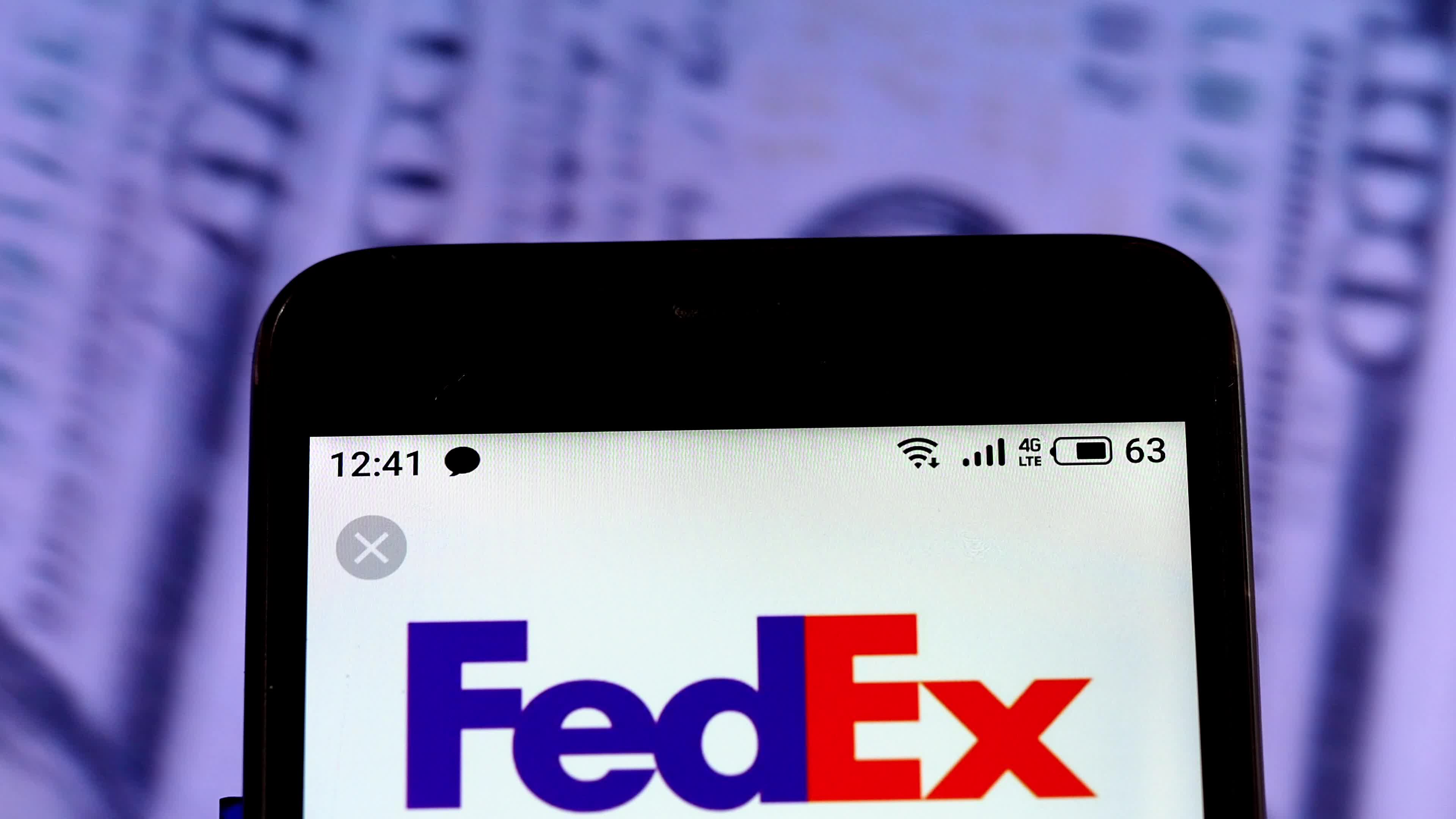 Video illustration the logo of FedEx