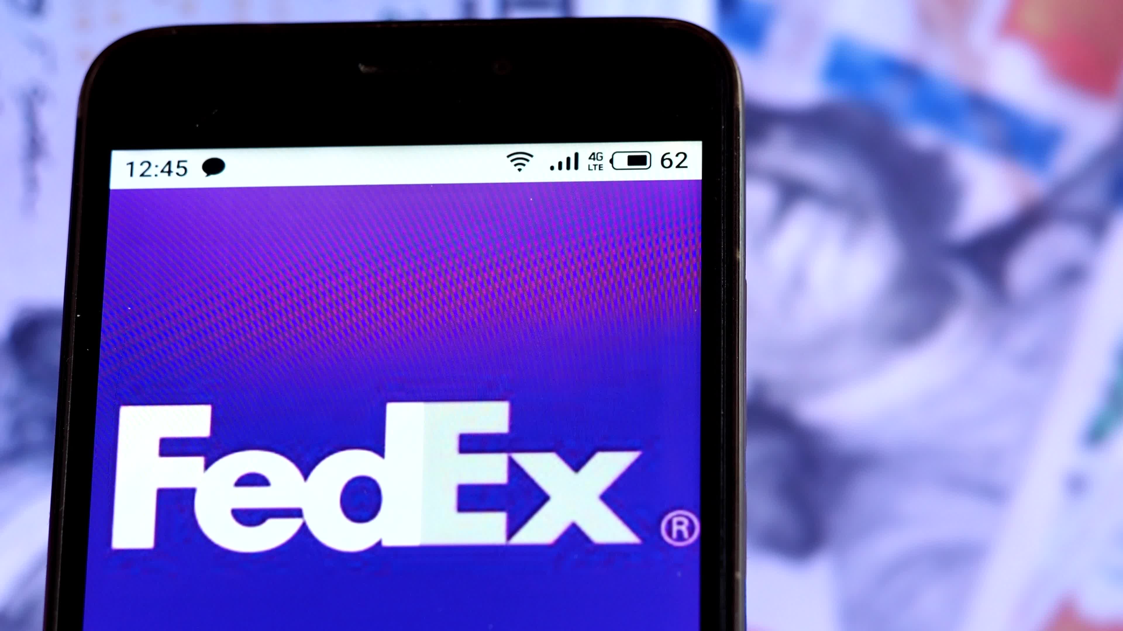 Video illustration the logo of FedEx