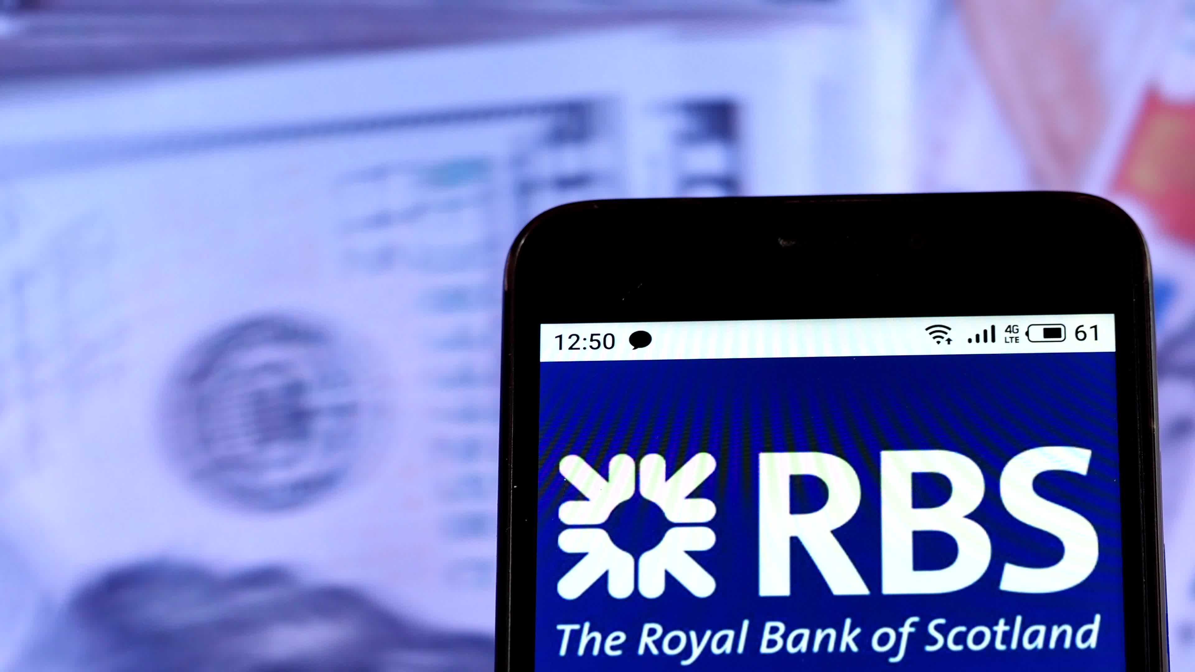 Video illustration the logo of Royal Bank of Scotland