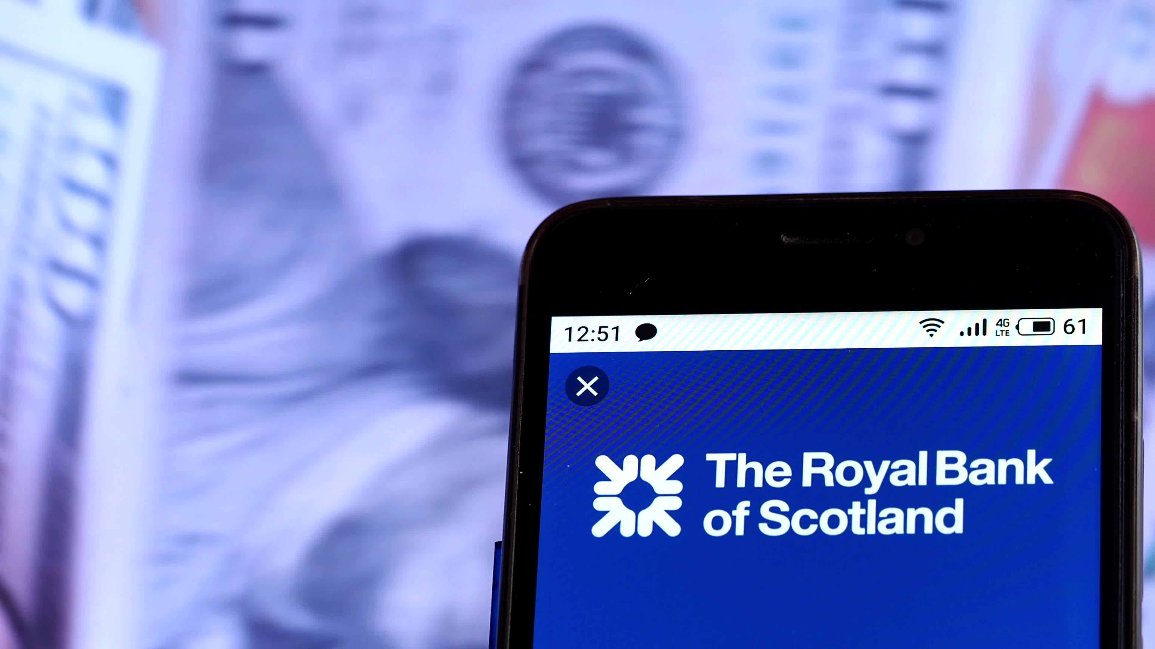 Video illustration the logo of Royal Bank of Scotland