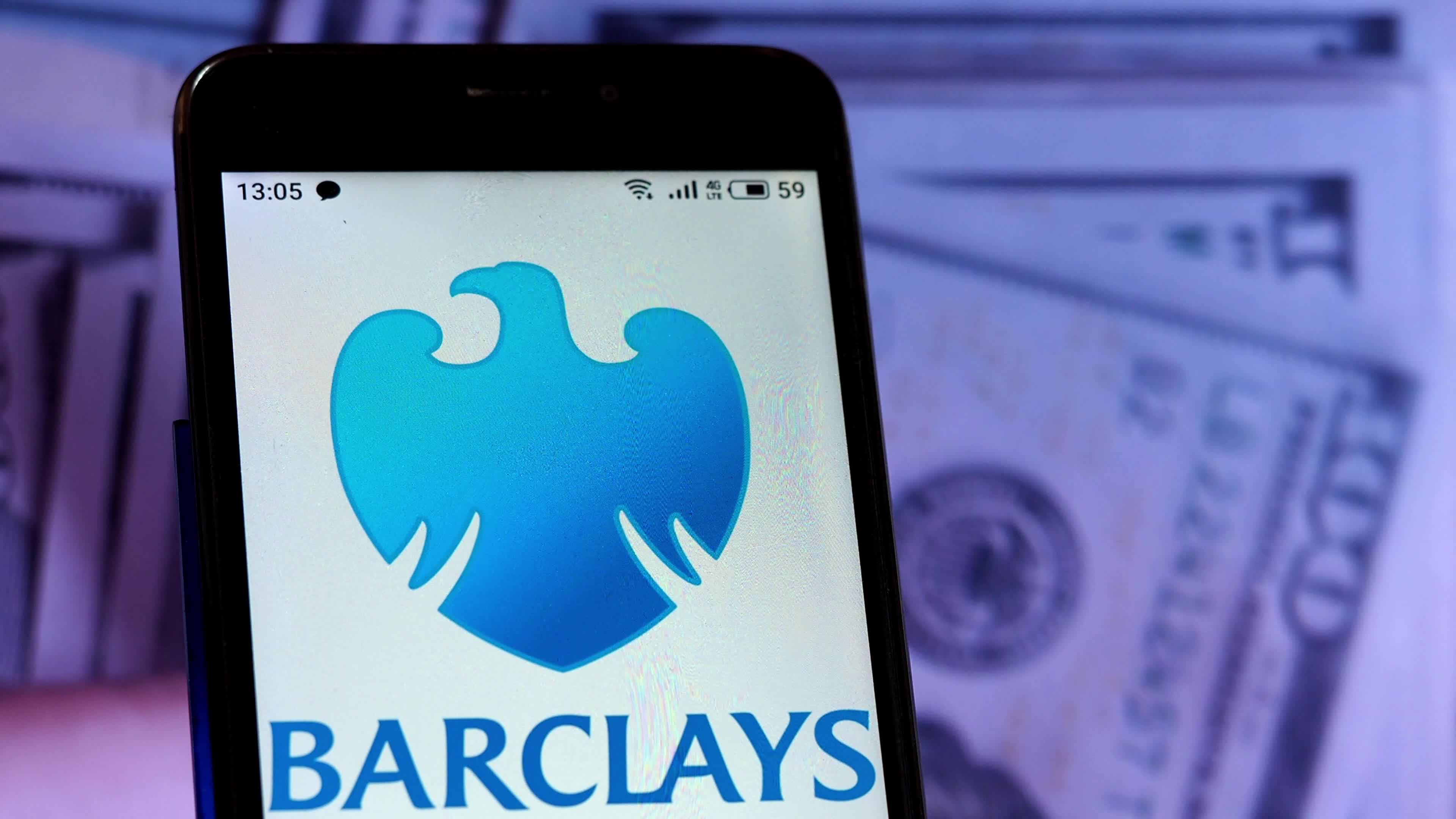Video illustration the logo of Barclays