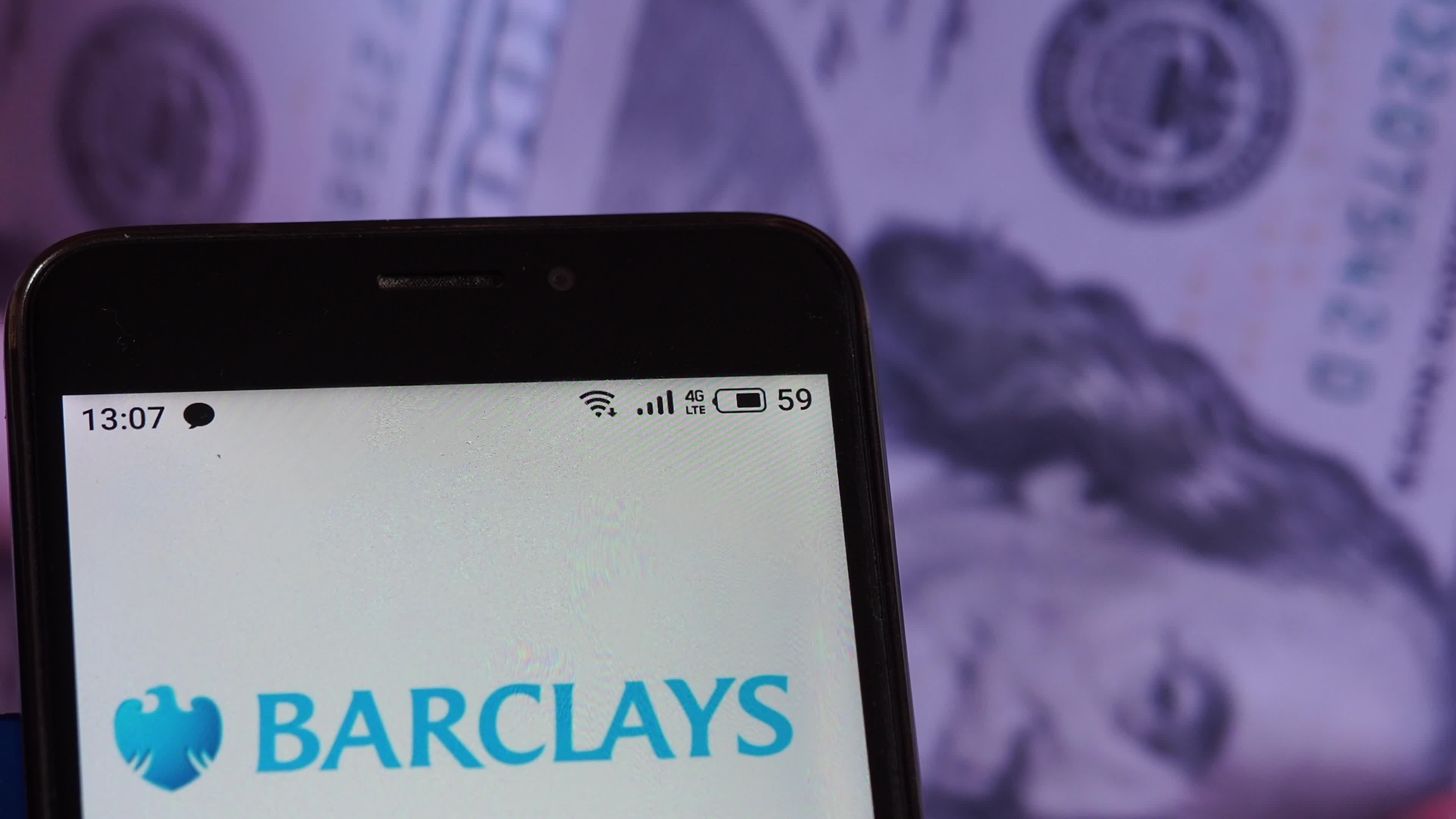 Video illustration the logo of Barclays