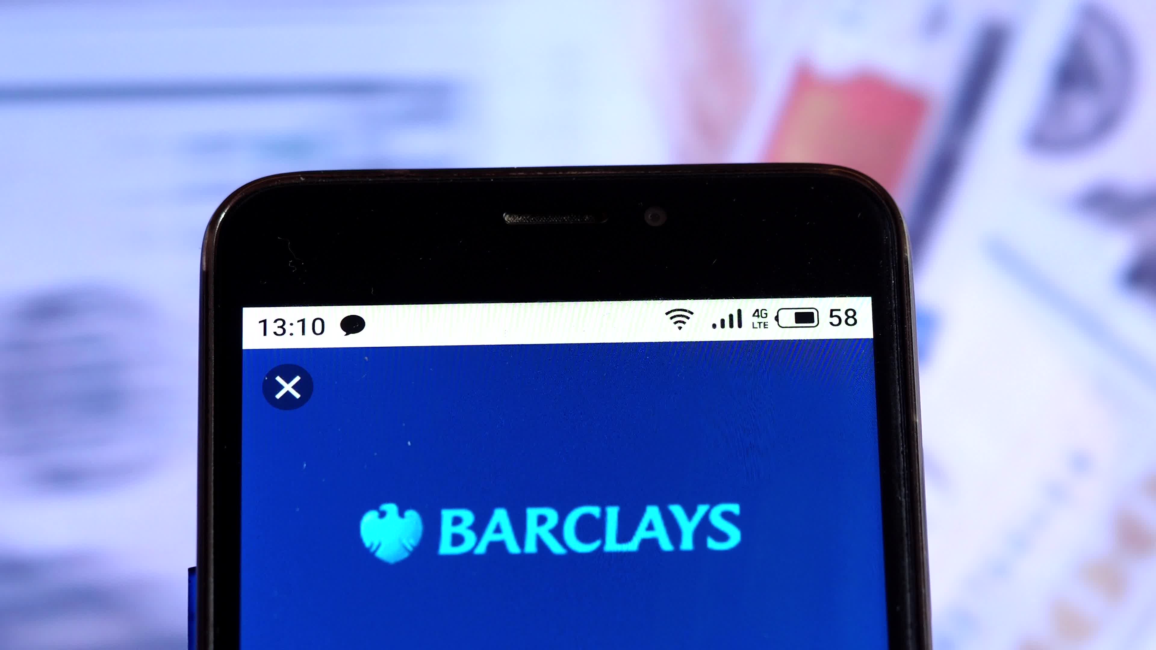 Video illustration the logo of Barclays
