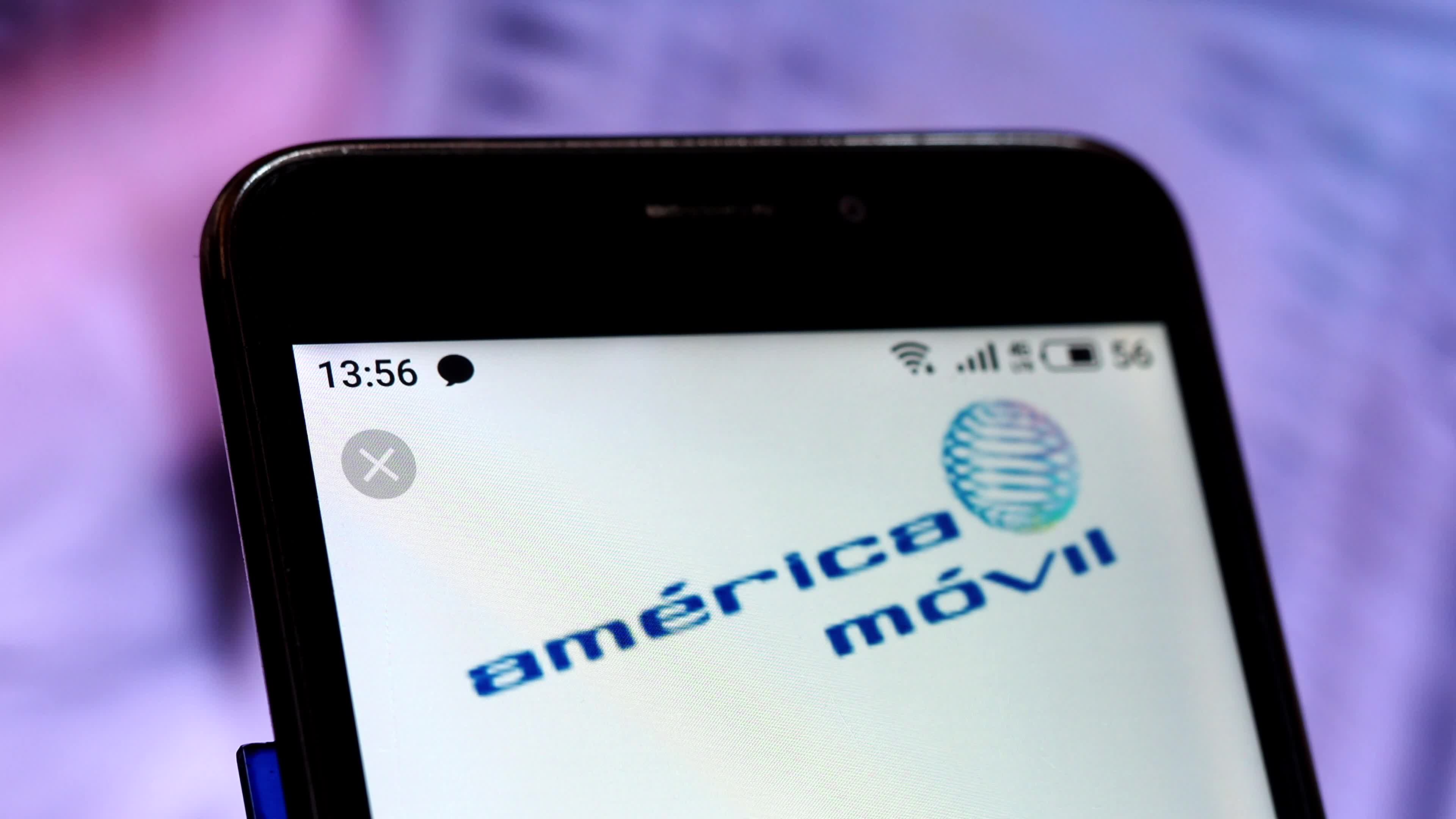 Video illustration the logo of America Movil