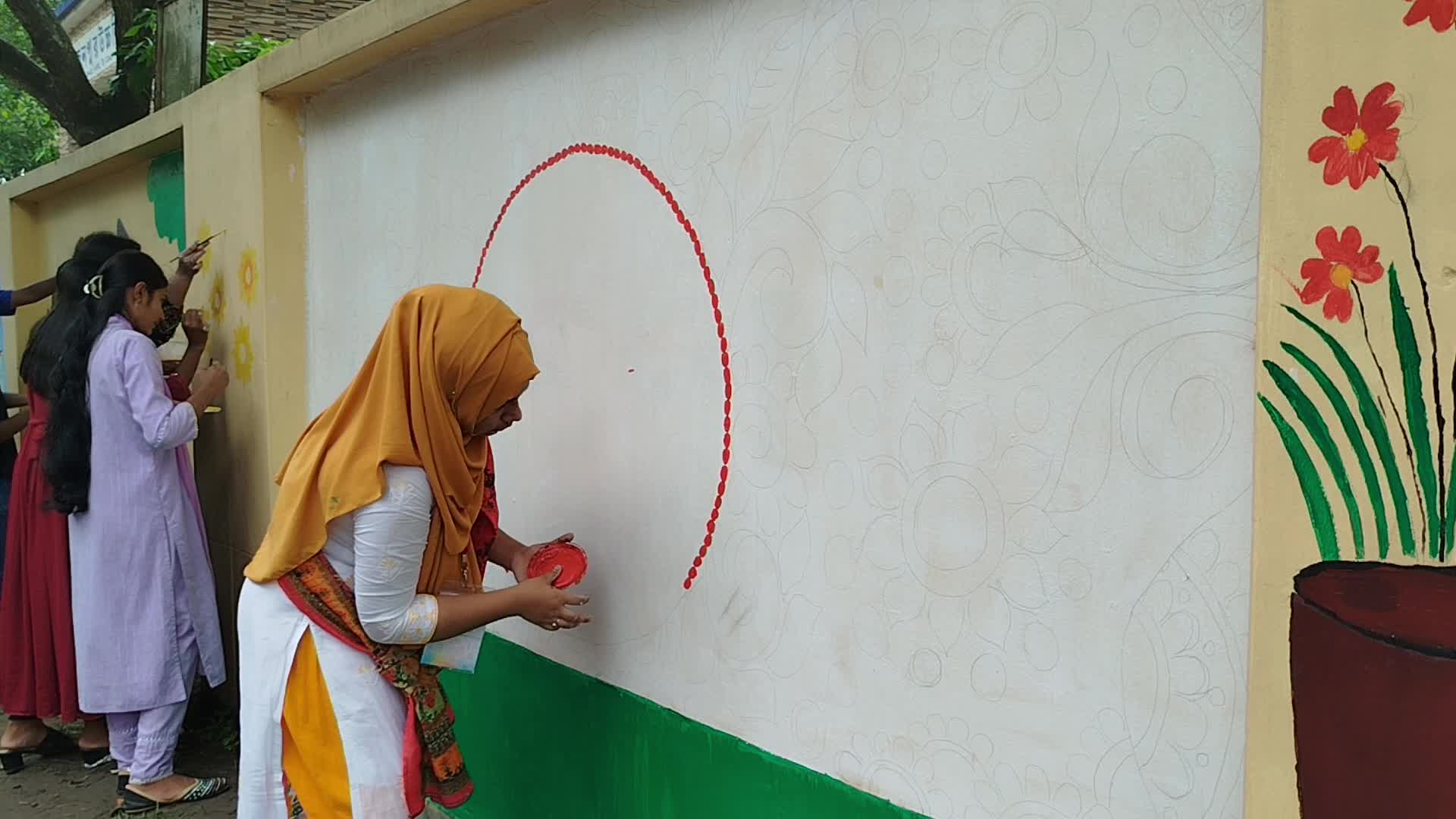 Student Paint Graffiti in Bangladesh 