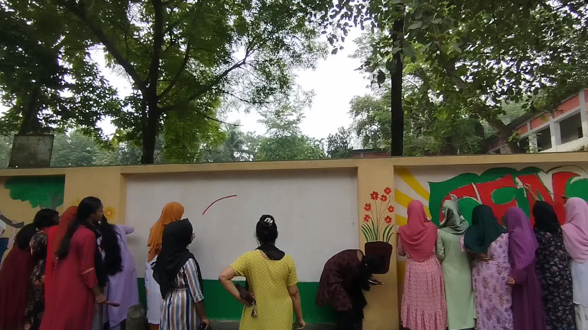 Student Paint Graffiti in Bangladesh 