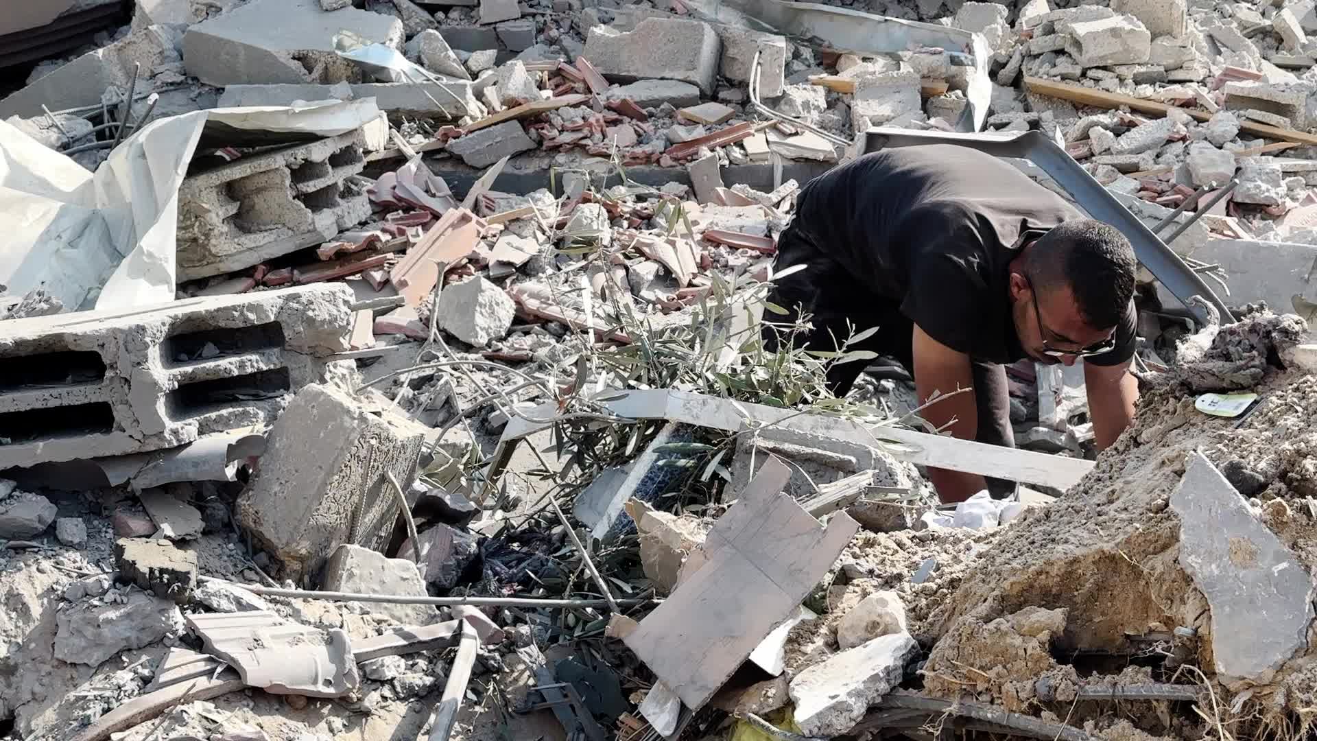 Aftermath of Israeli Airstrike In Gaza, Palestine
