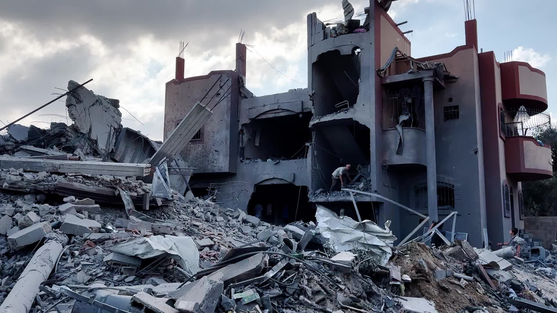 Aftermath of Israeli Airstrike In Gaza, Palestine