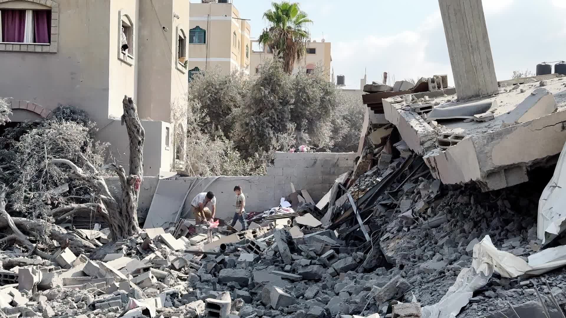 Aftermath of Israeli Airstrike In Gaza, Palestine