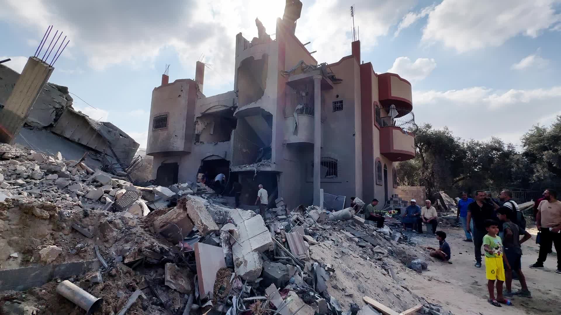 Aftermath of Israeli Airstrike In Gaza, Palestine