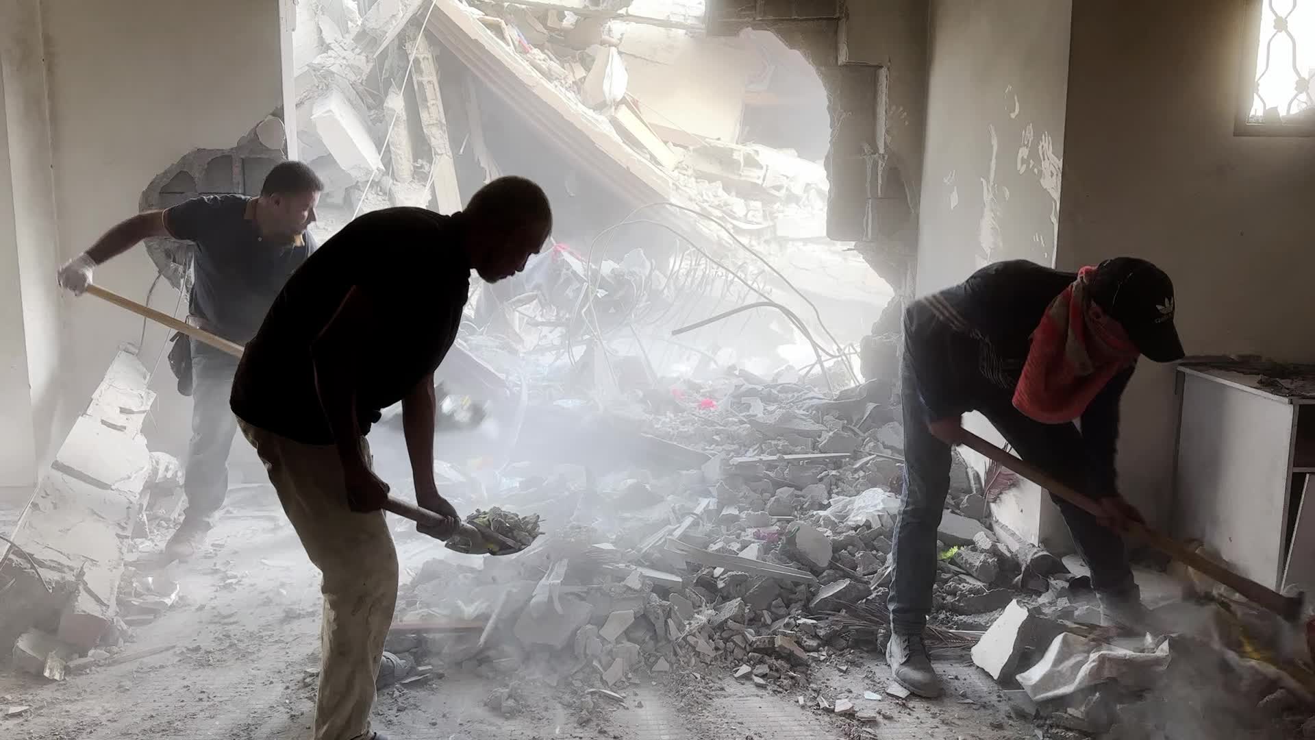 Aftermath of Israeli Airstrike In Gaza, Palestine