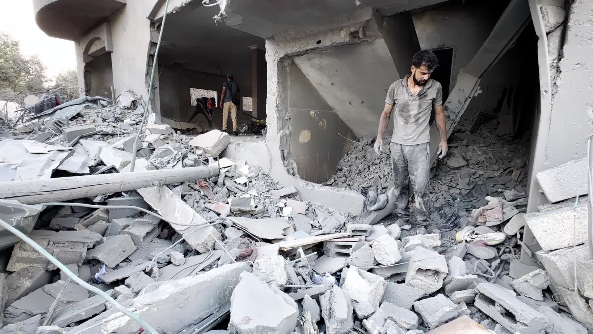 Aftermath of Israeli Airstrike In Gaza, Palestine