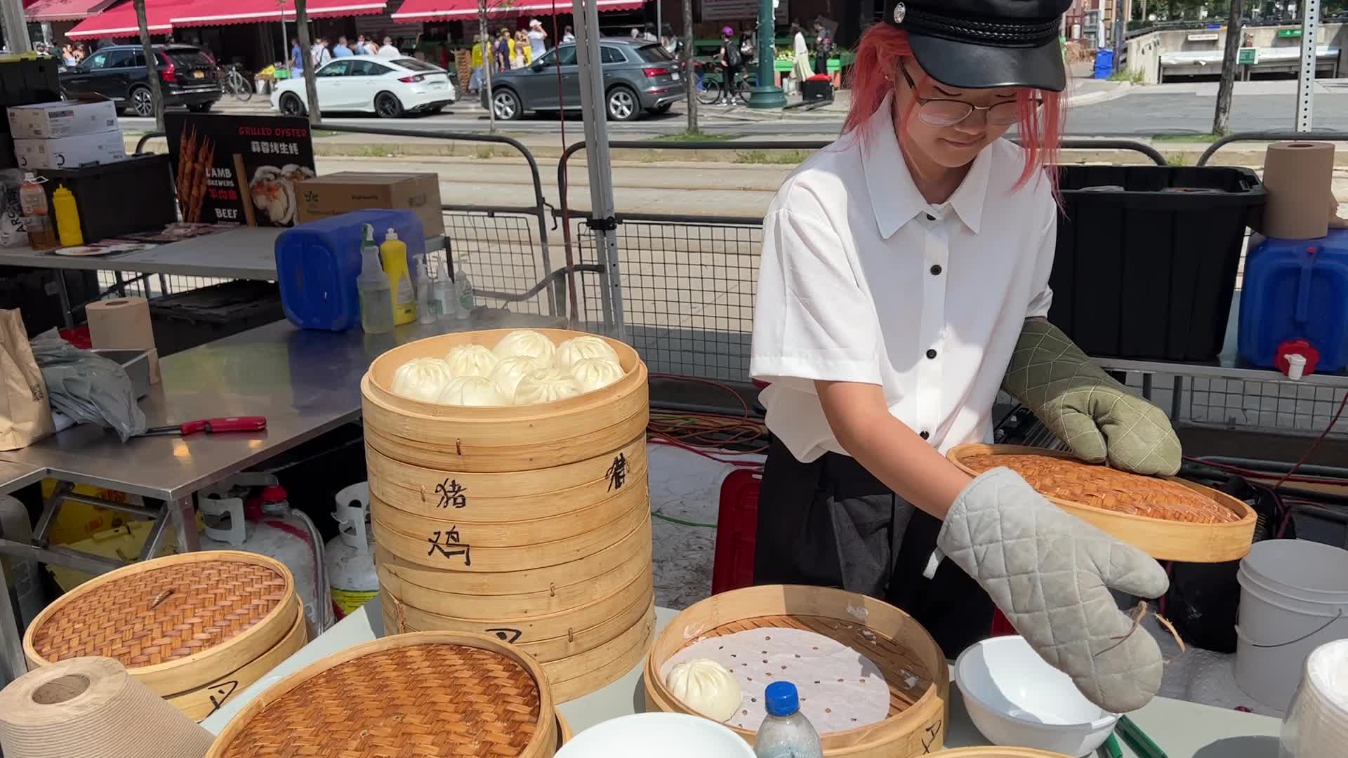 Chinese steamed pork buns