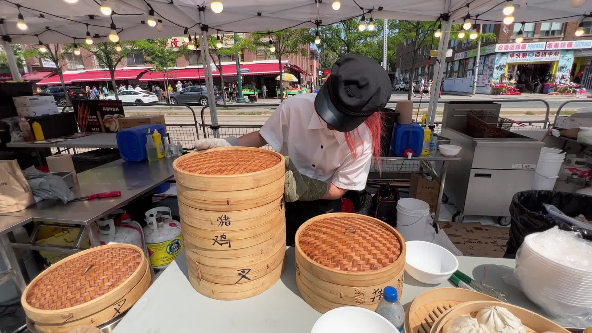 Chinese steamed pork buns