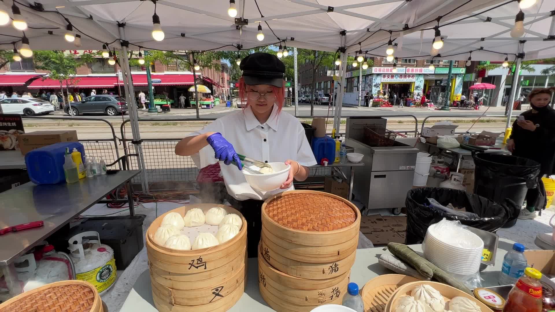 Chinese steamed pork buns