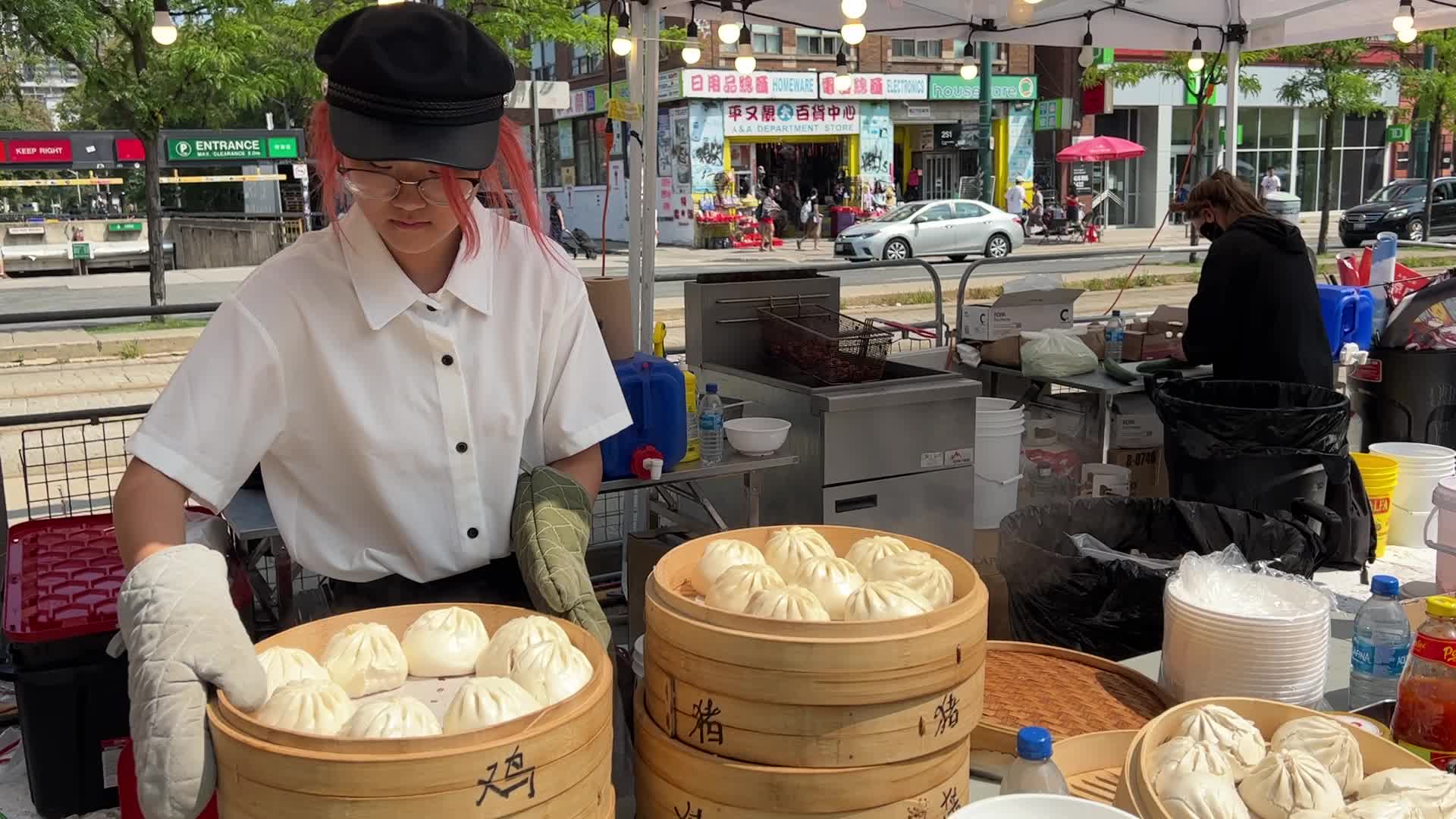 Chinese steamed pork buns