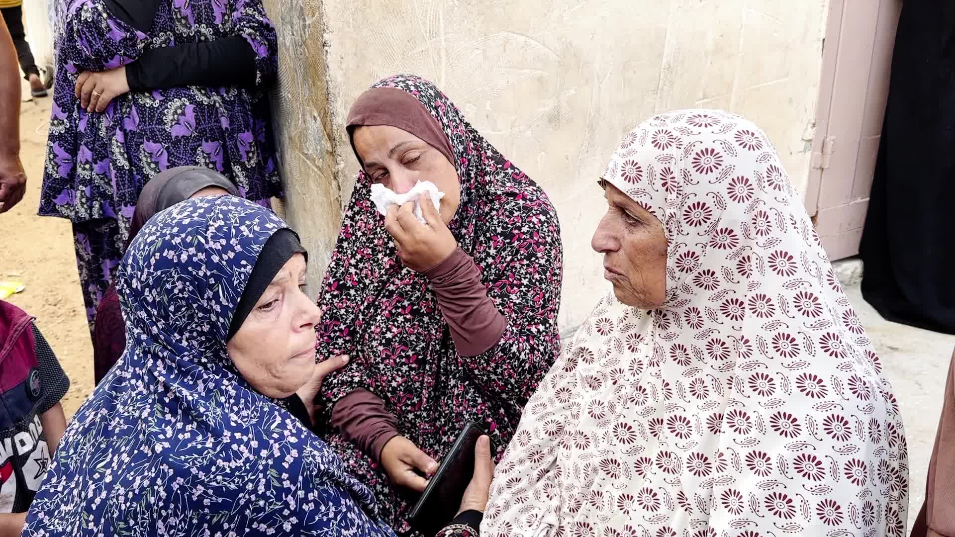 Victims of Israeli Attacks in Az-Zawayda District Brought to Al-Aqsa Martyrs Hospital Morgue in Gaza