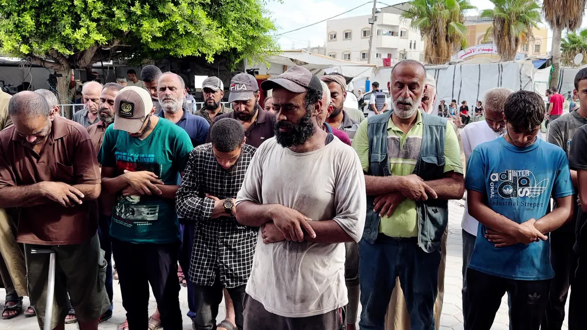 Victims of Israeli Attacks in Az-Zawayda District Brought to Al-Aqsa Martyrs Hospital Morgue in Gaza