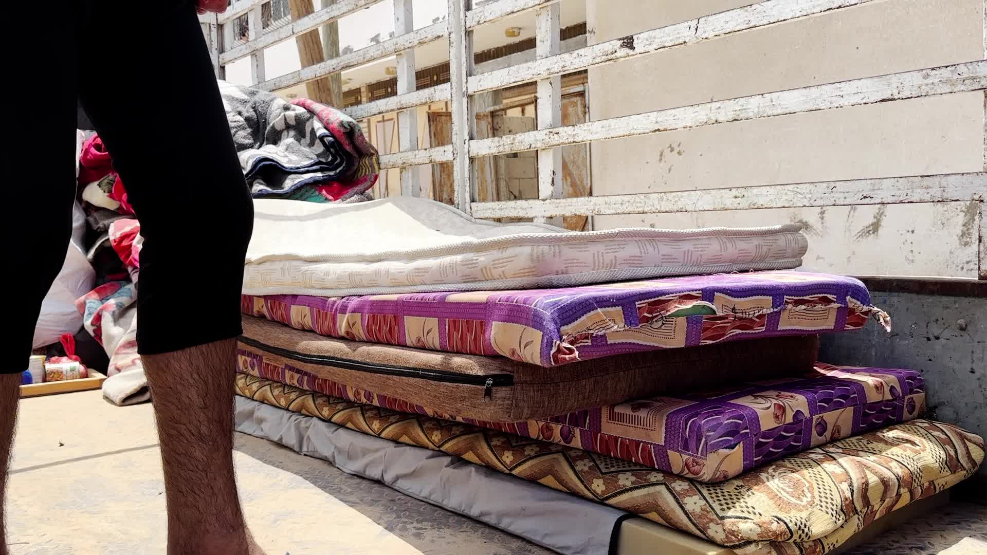 Palestinians Flee With Belongings in Deir el-Balah, Gaza, Amid Ongoing Israel-Hamas Conflict 