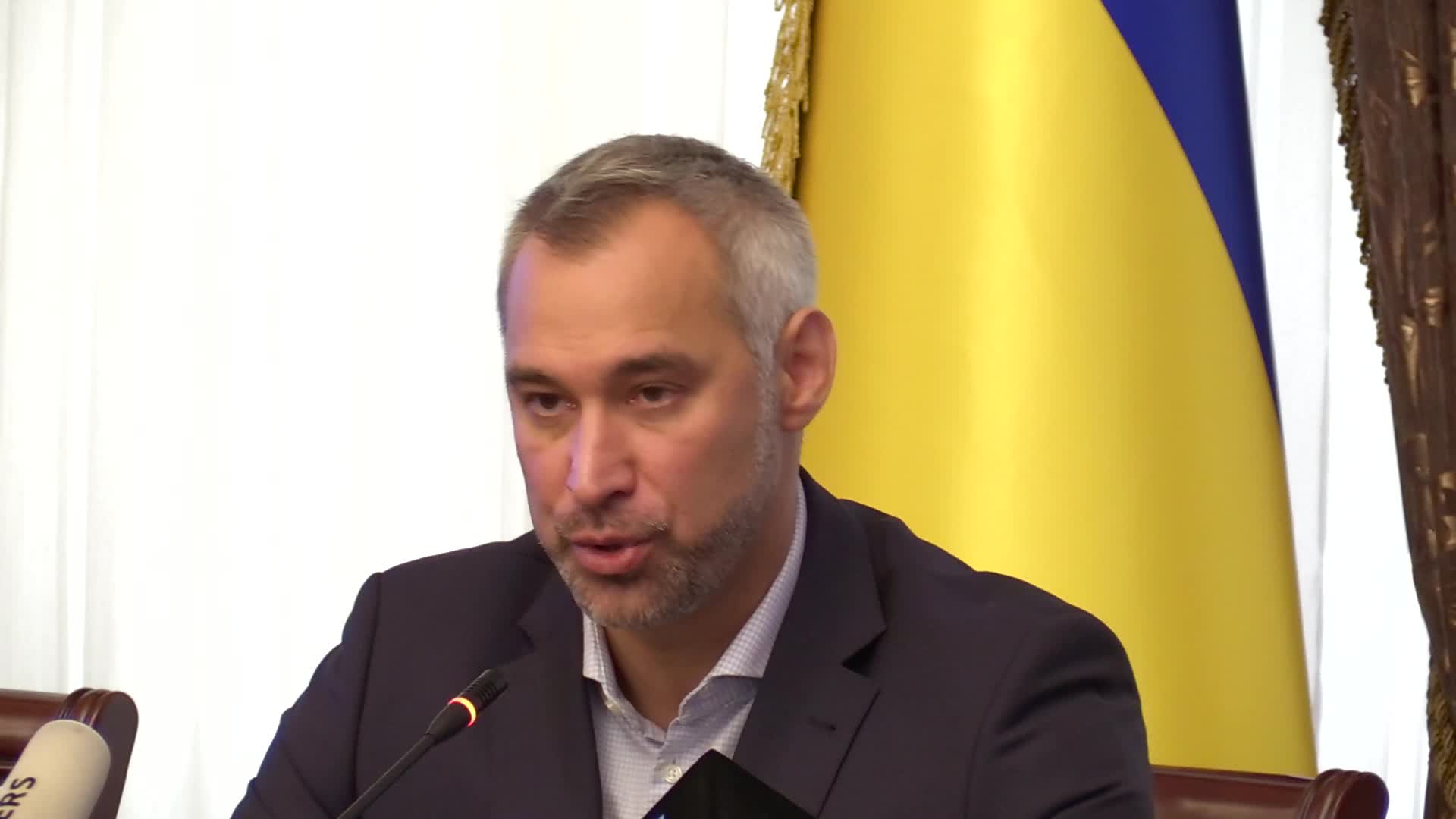 Prosecutor General of Ukraine Ruslan Riaboshapka press-conference in Kyiv