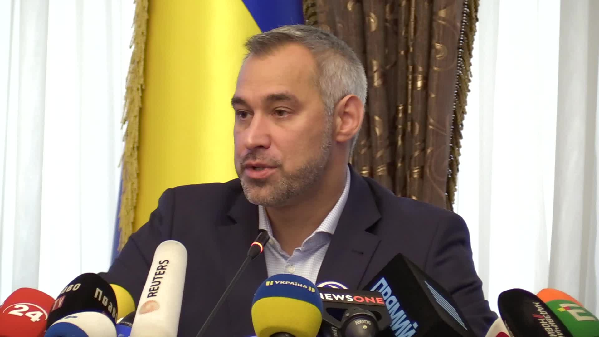 Prosecutor General of Ukraine Ruslan Riaboshapka press-conference in Kyiv