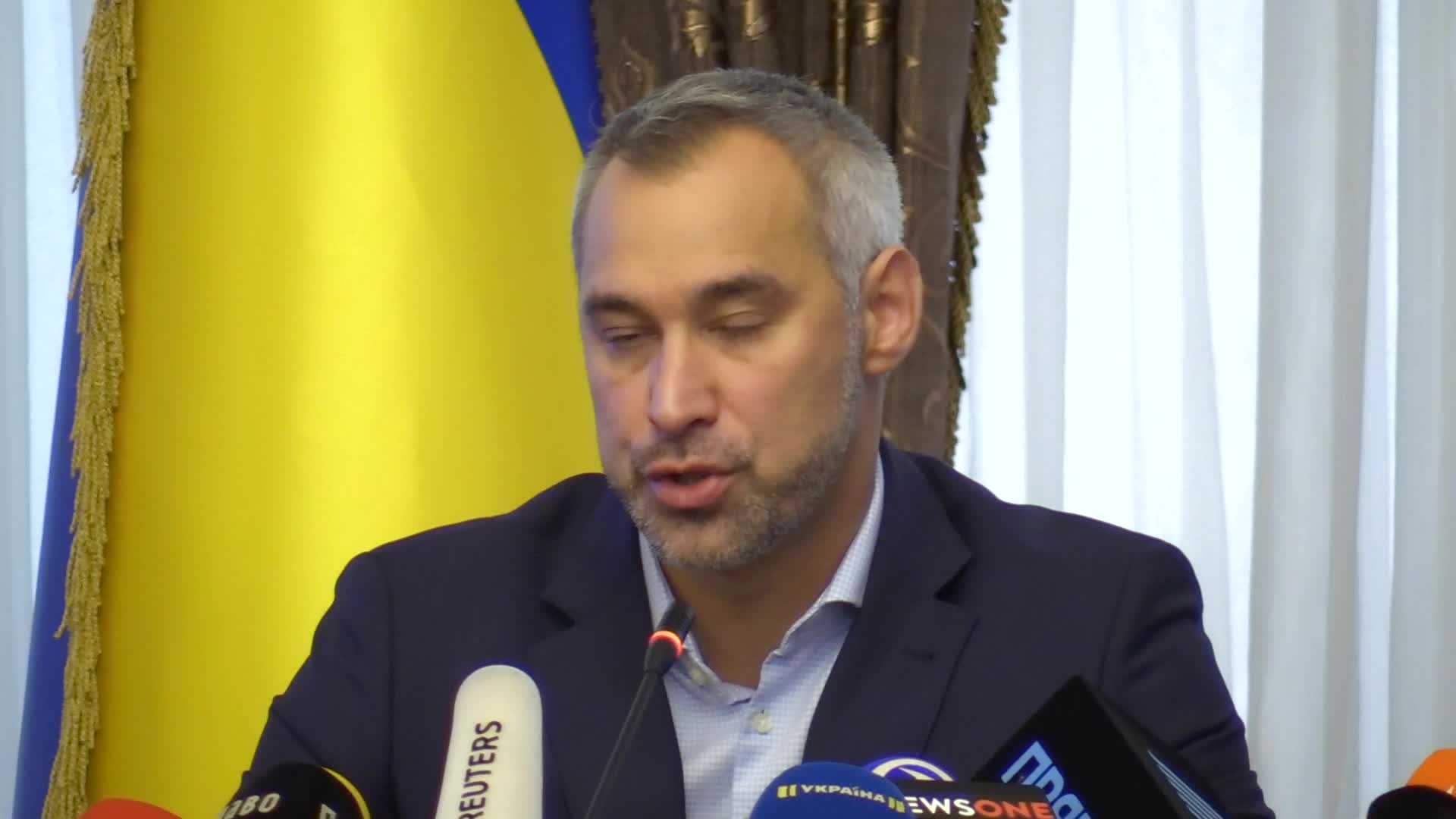 Prosecutor General of Ukraine Ruslan Riaboshapka press-conference in Kyiv