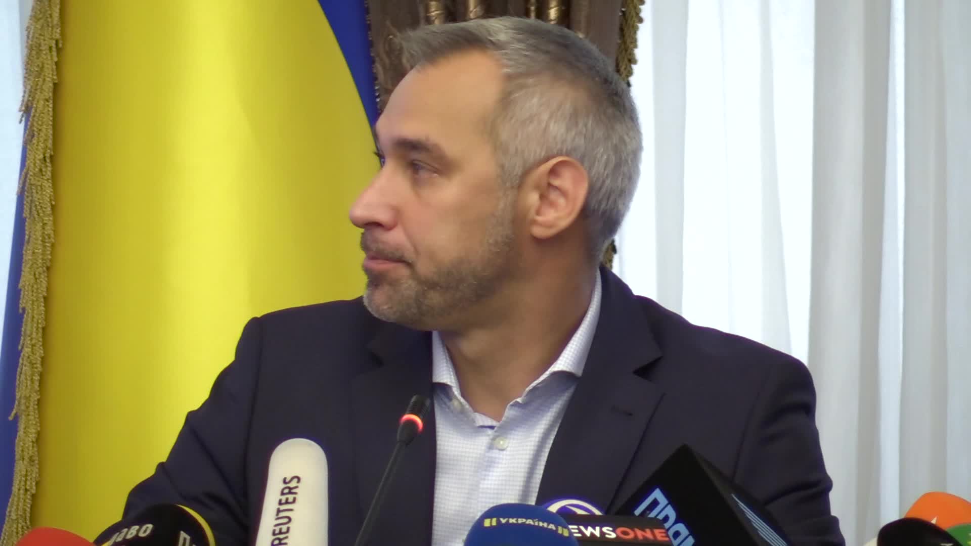Prosecutor General of Ukraine Ruslan Riaboshapka press-conference in Kyiv