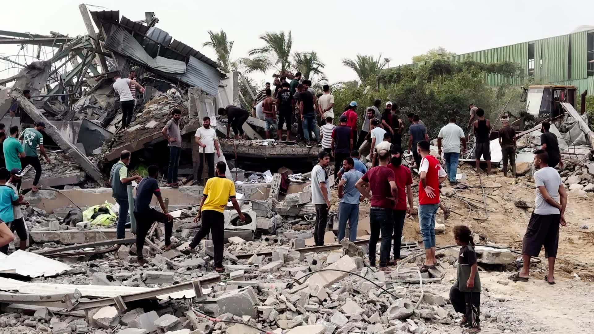 Aftermath Of Israeli Airstrike In Gaza, Palestine