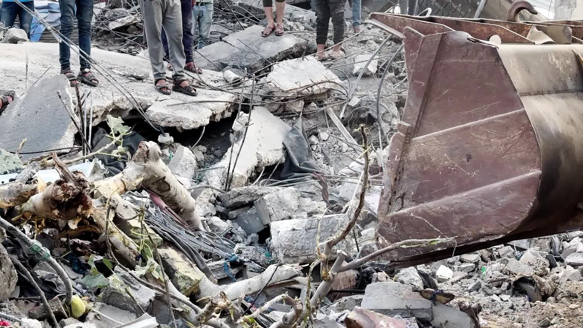 Aftermath Of Israeli Airstrike In Gaza, Palestine