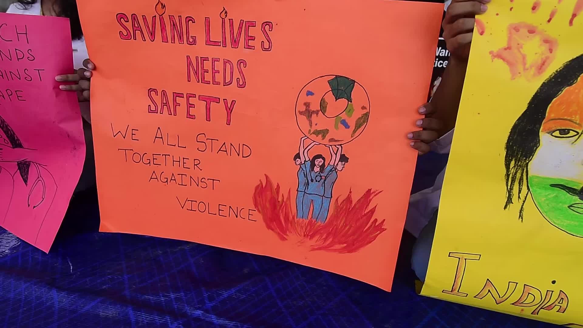 Doctors Hold Nationwide Protest Condemning Kolkata Doctor Rape-Murder Case in India
