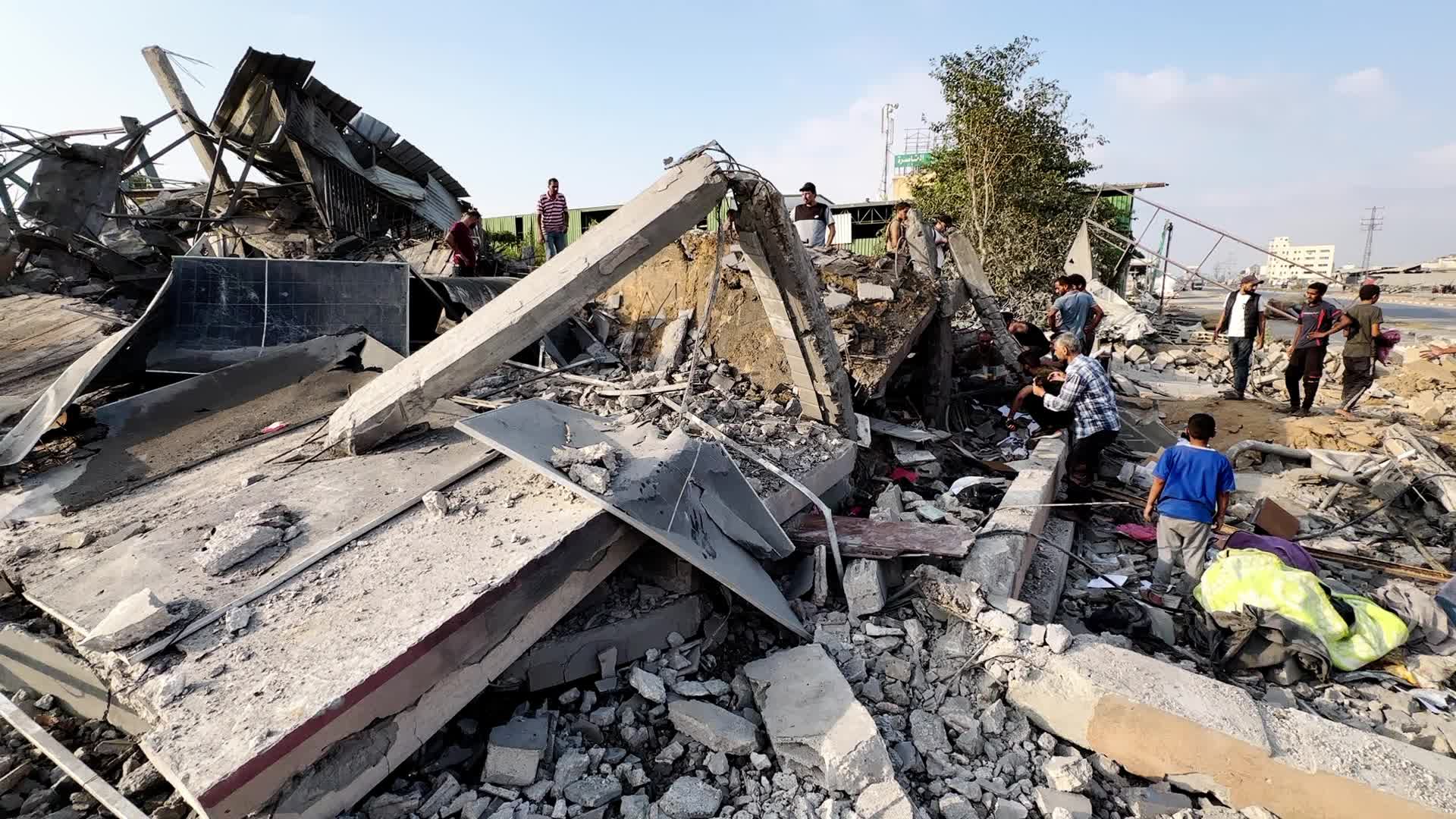 Aftermath Of Israeli Airstrike In Gaza, Palestine