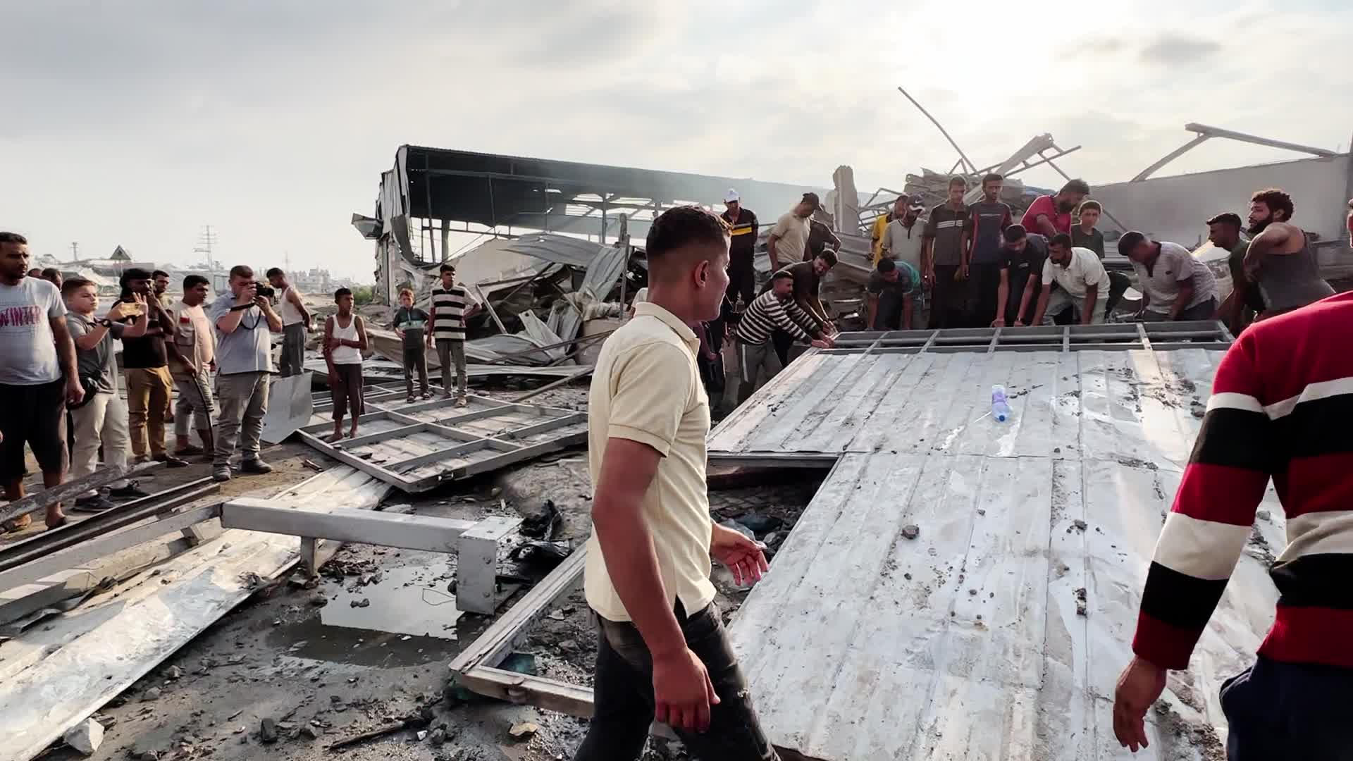 Aftermath Of Israeli Airstrike In Gaza, Palestine