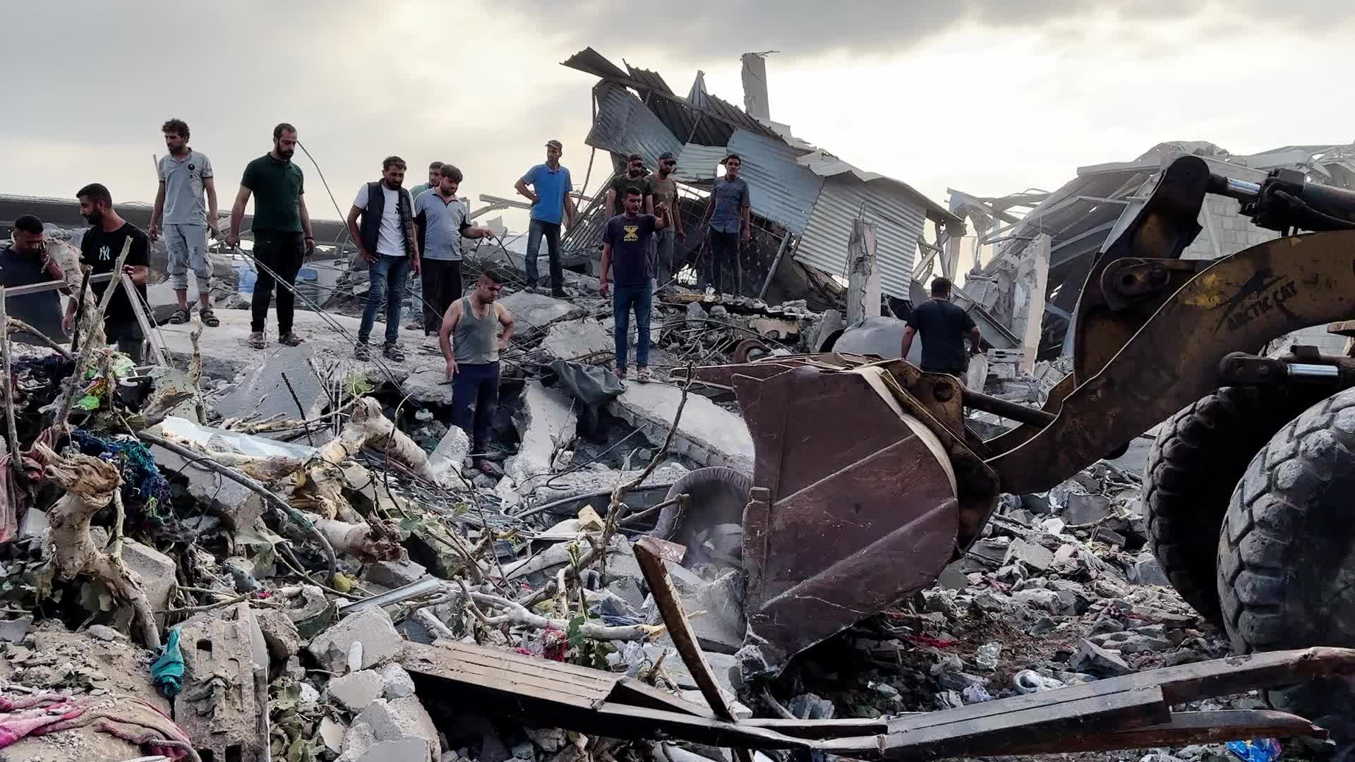 Aftermath Of Israeli Airstrike In Gaza, Palestine