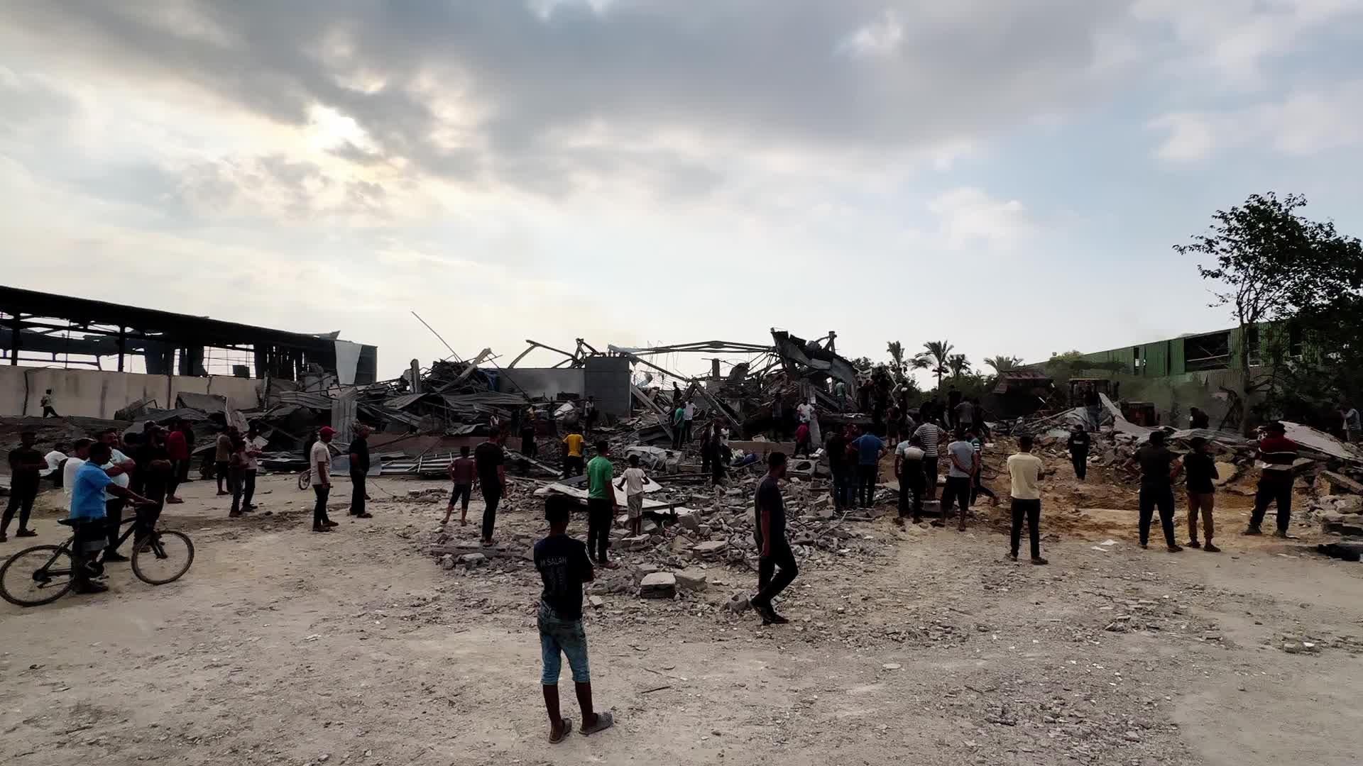 Aftermath Of Israeli Airstrike In Gaza, Palestine
