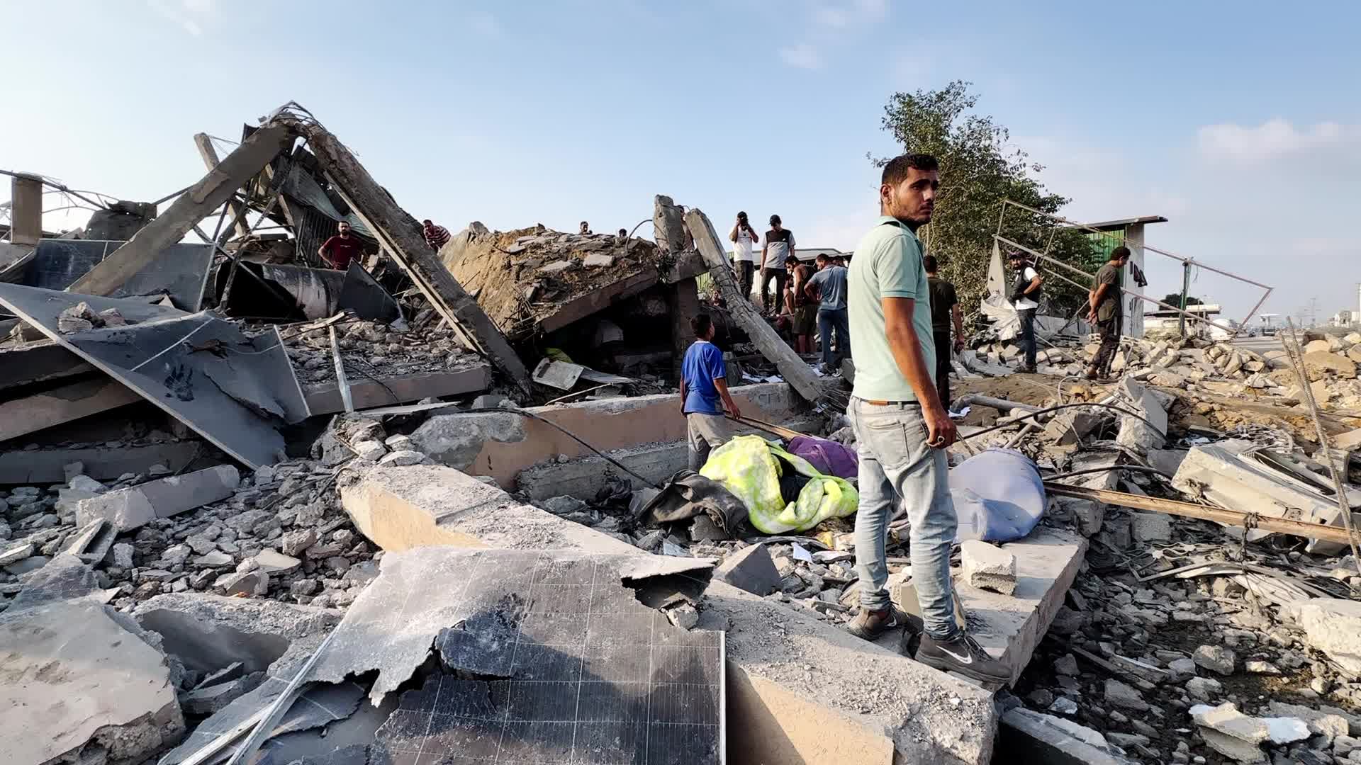 Aftermath Of Israeli Airstrike In Gaza, Palestine