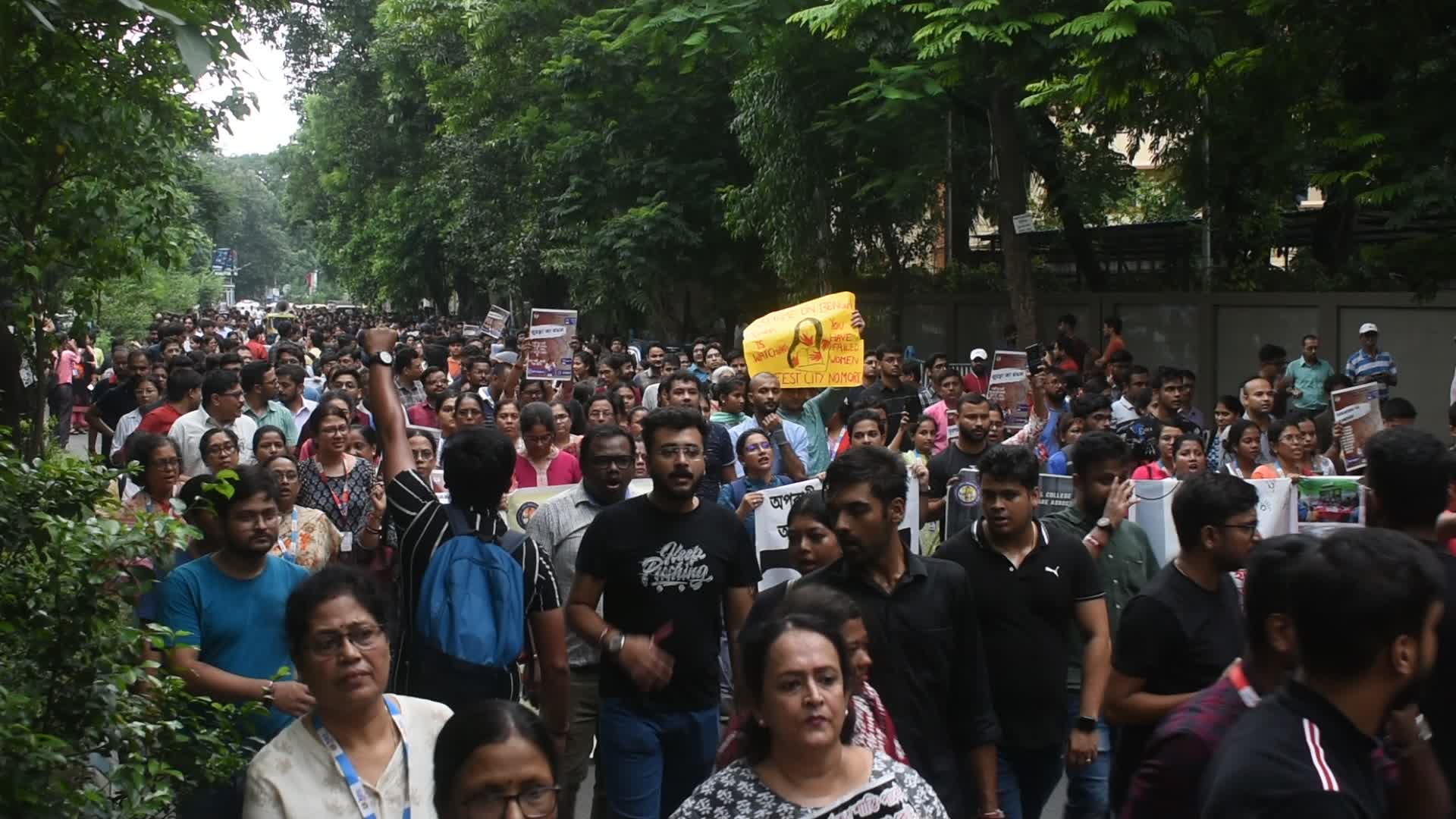 Citizens protest against rape and murder of Doctor in Kolkata.