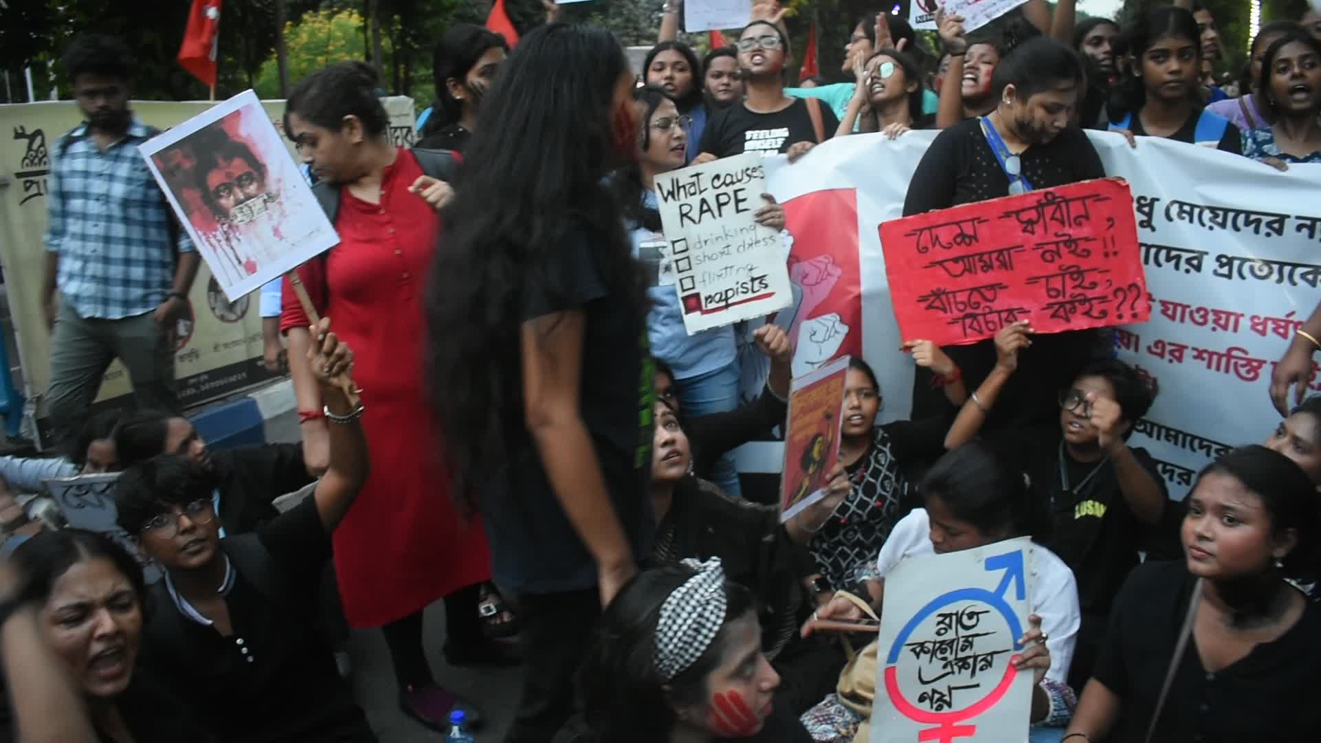Citizens protest against rape and murder of Doctor in Kolkata.