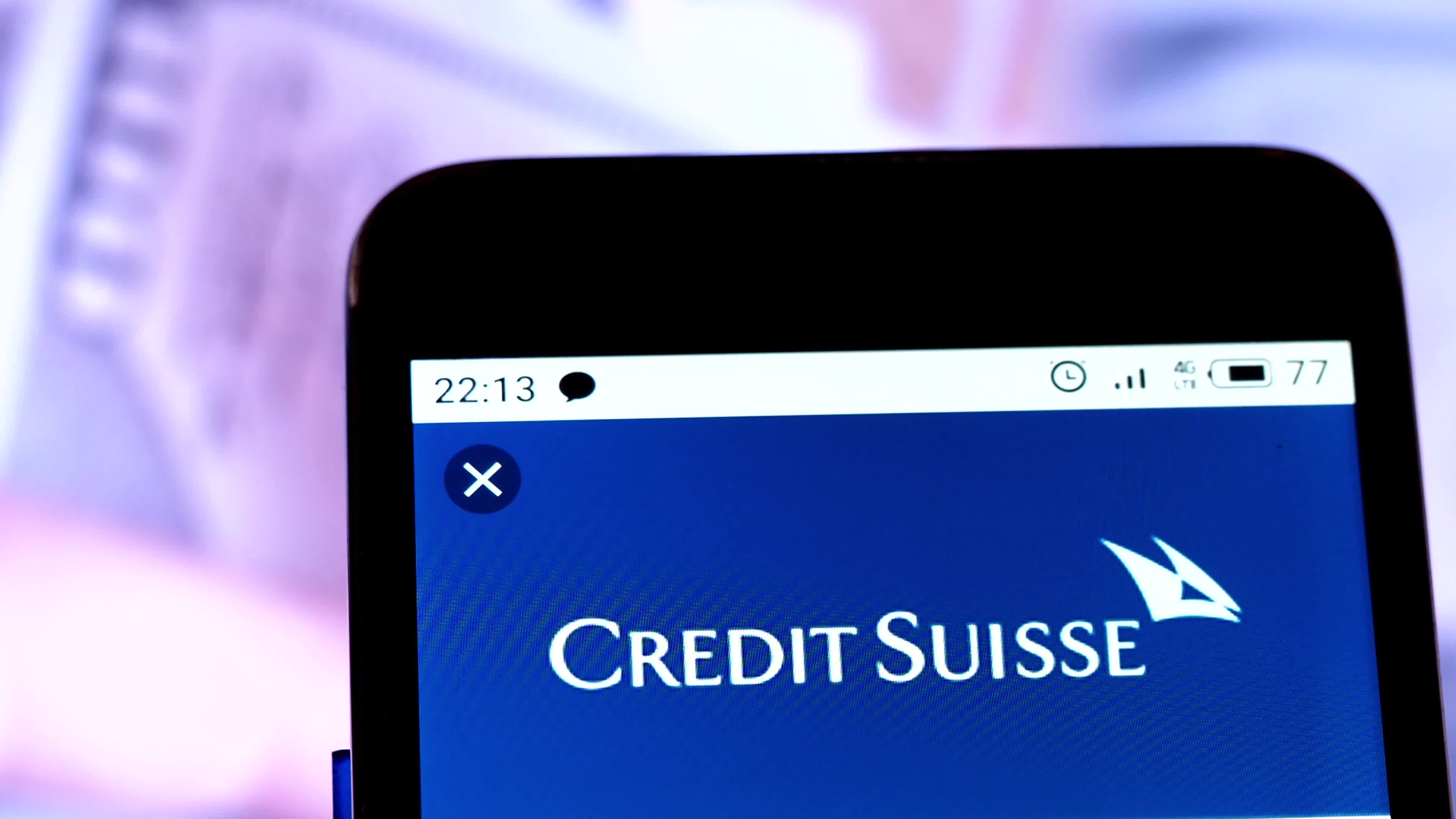 Video illustration the logo of Credit Suisse