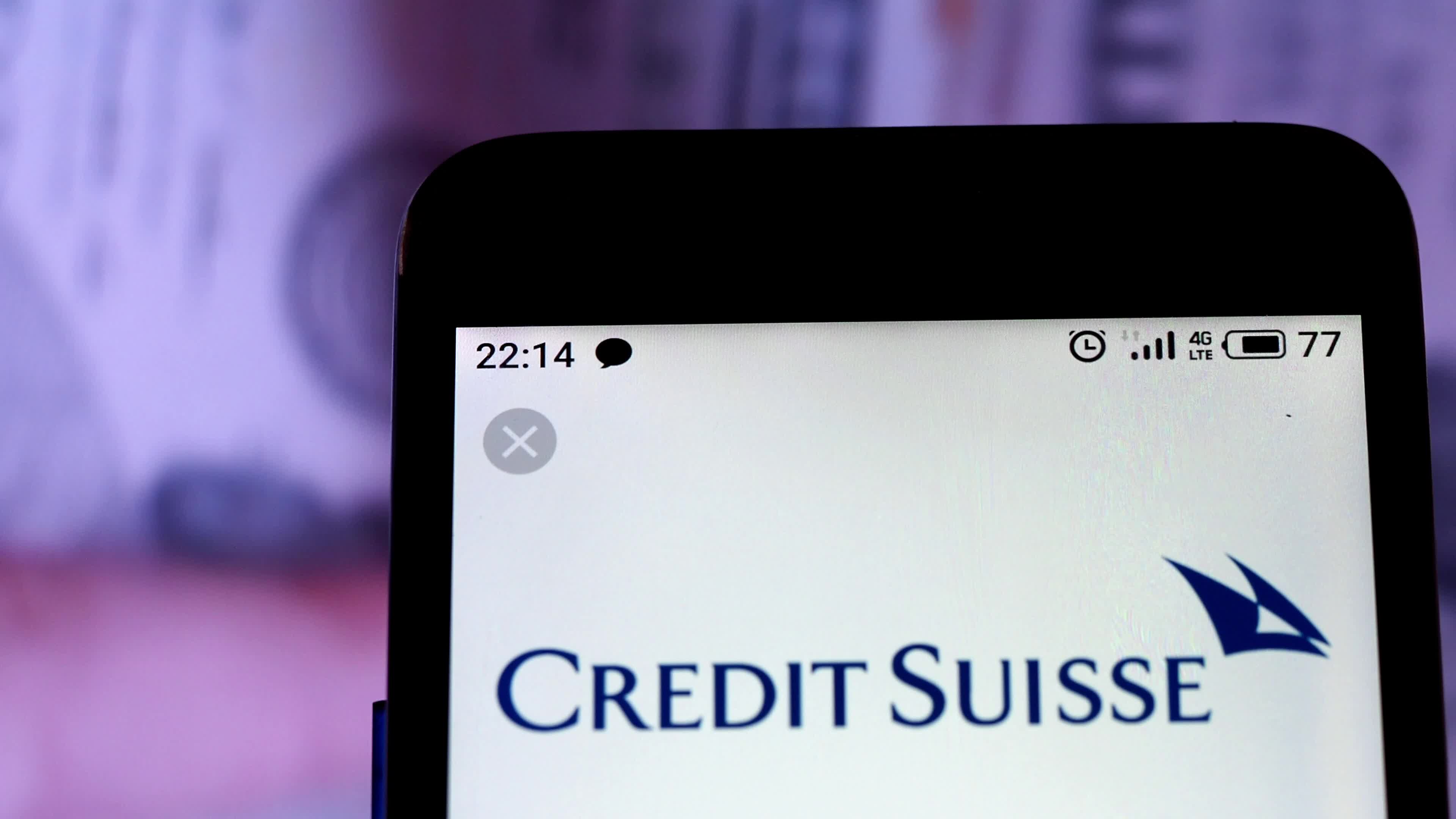 Video illustration the logo of Credit Suisse